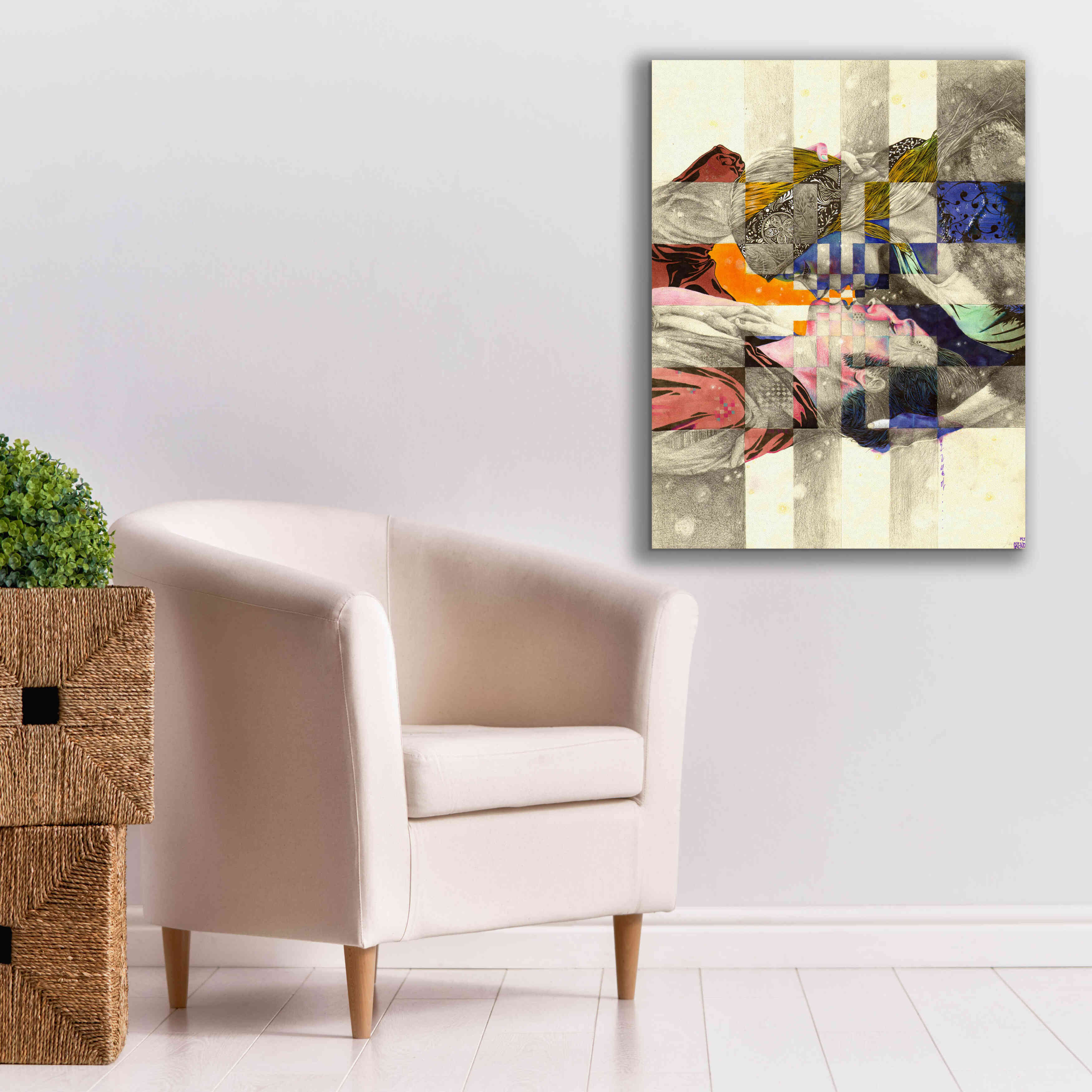 'Kiss ll' by MinJae, Giclee Canvas Wall Art,26 x 34