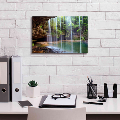 Image of 'Alabama Caney Creek Veil' by Mike Jones, Giclee Canvas Wall Art,18 x 12
