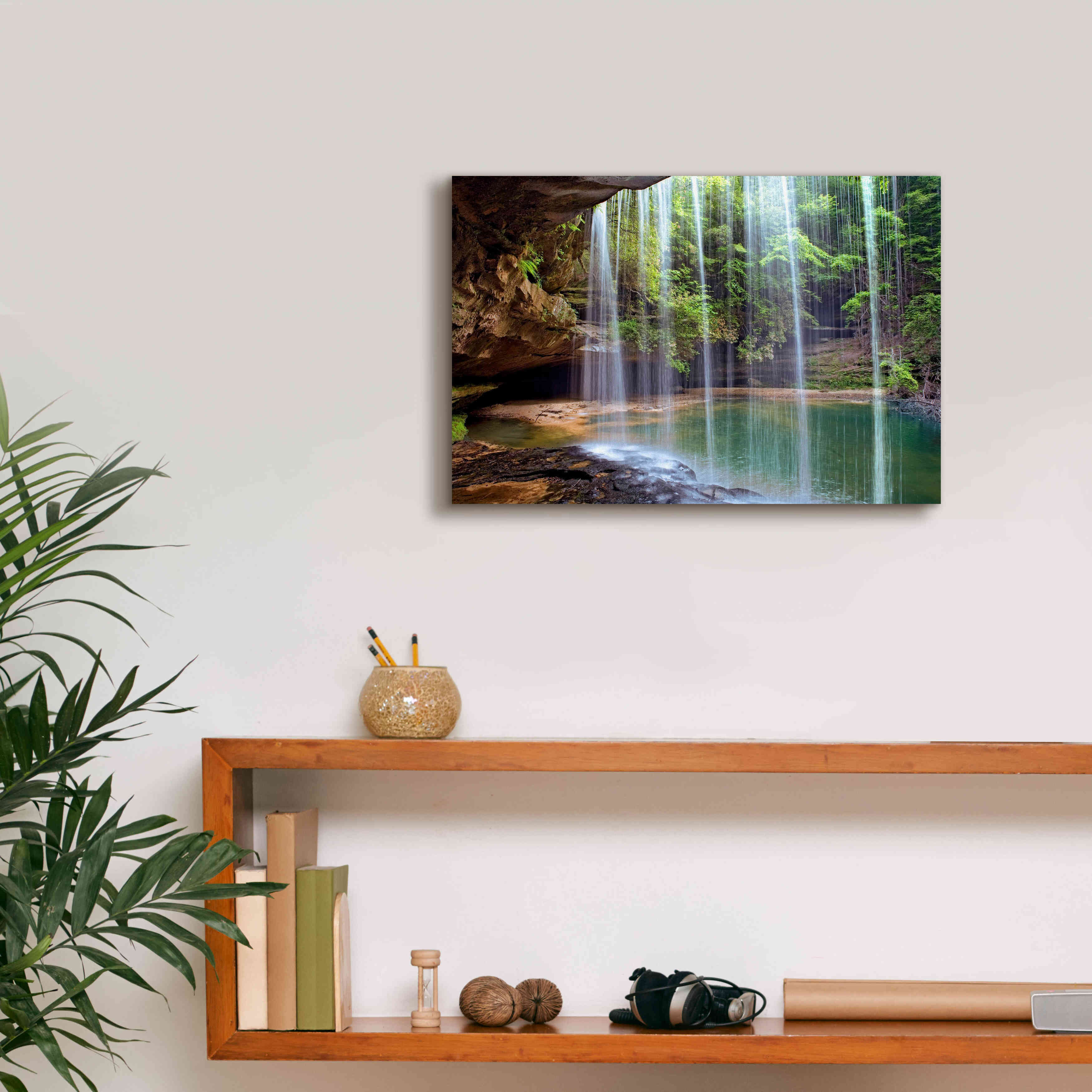 'Alabama Caney Creek Veil' by Mike Jones, Giclee Canvas Wall Art,18 x 12