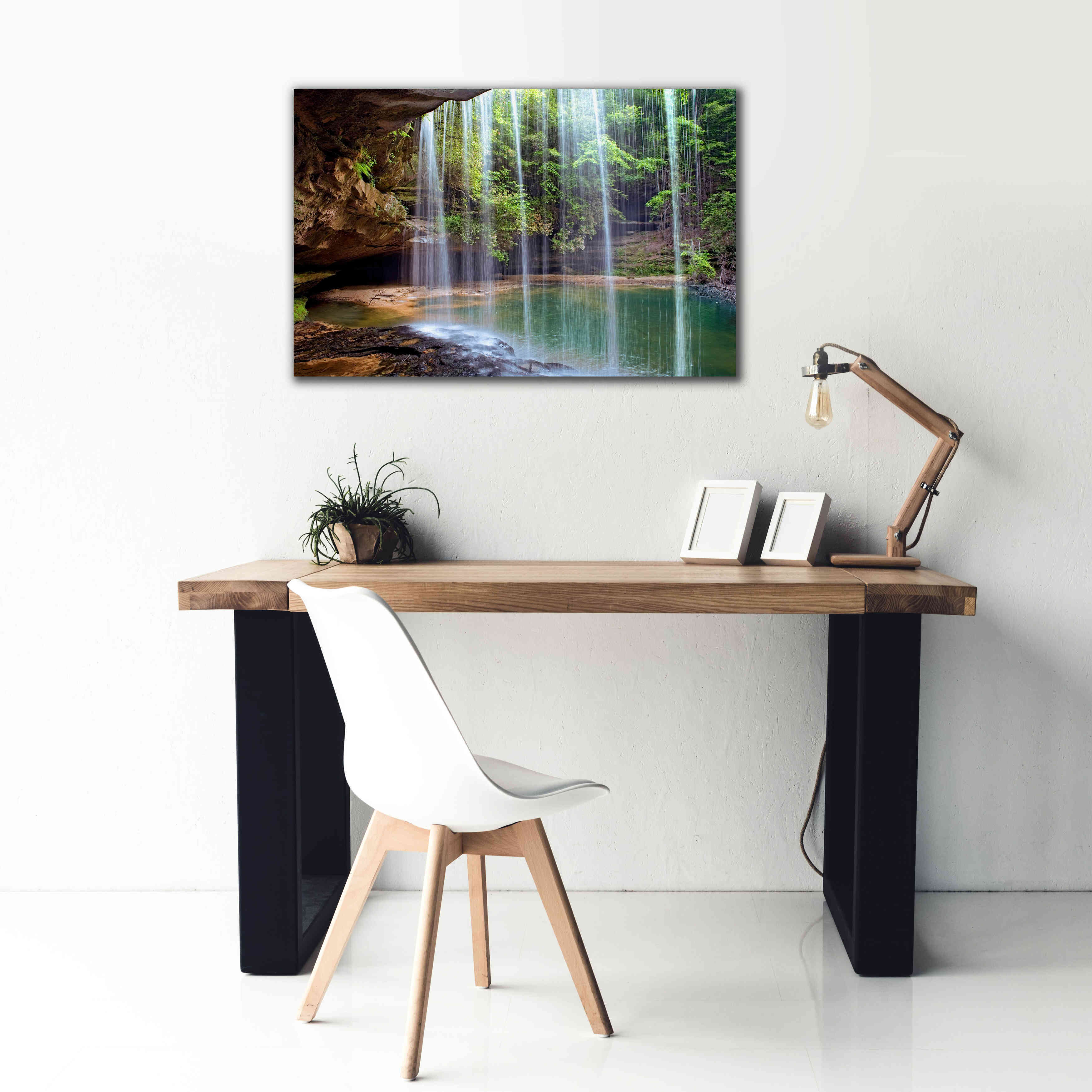 'Alabama Caney Creek Veil' by Mike Jones, Giclee Canvas Wall Art,40 x 26