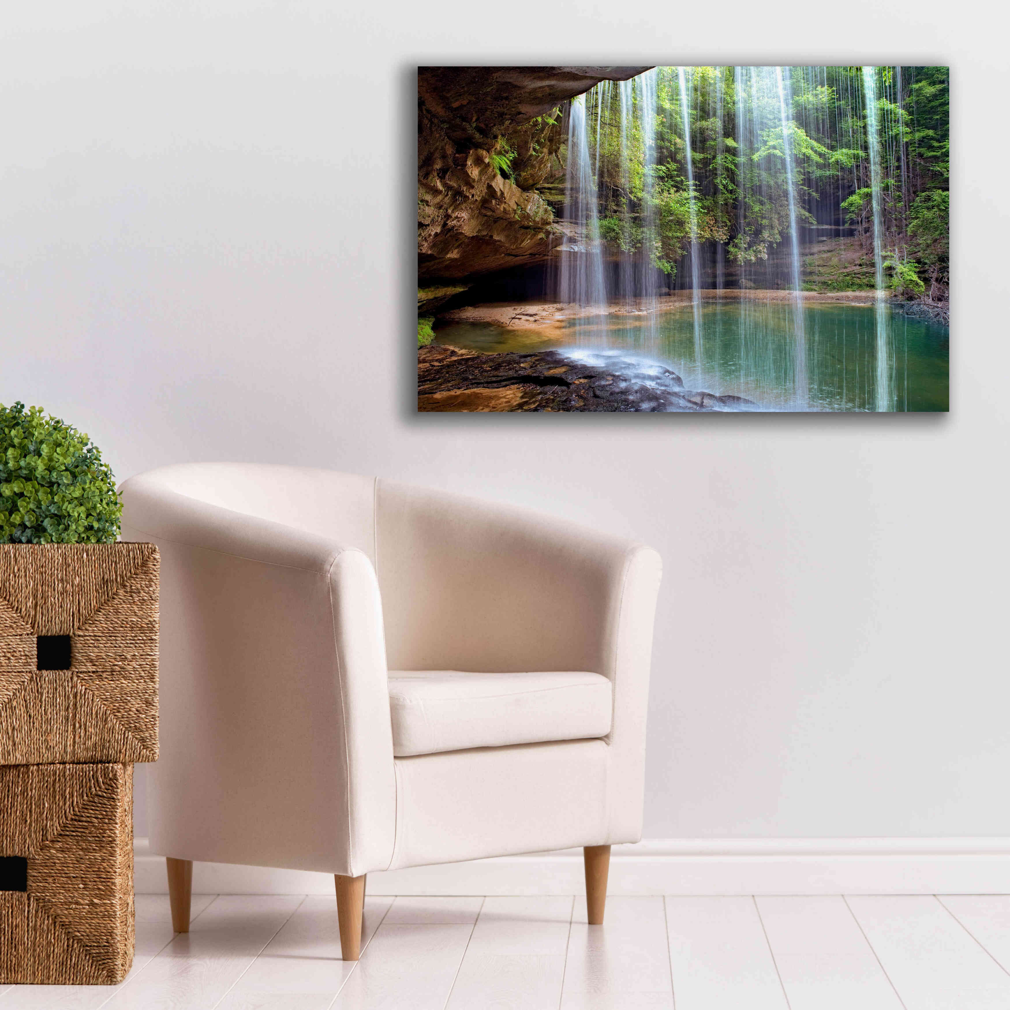 'Alabama Caney Creek Veil' by Mike Jones, Giclee Canvas Wall Art,40 x 26