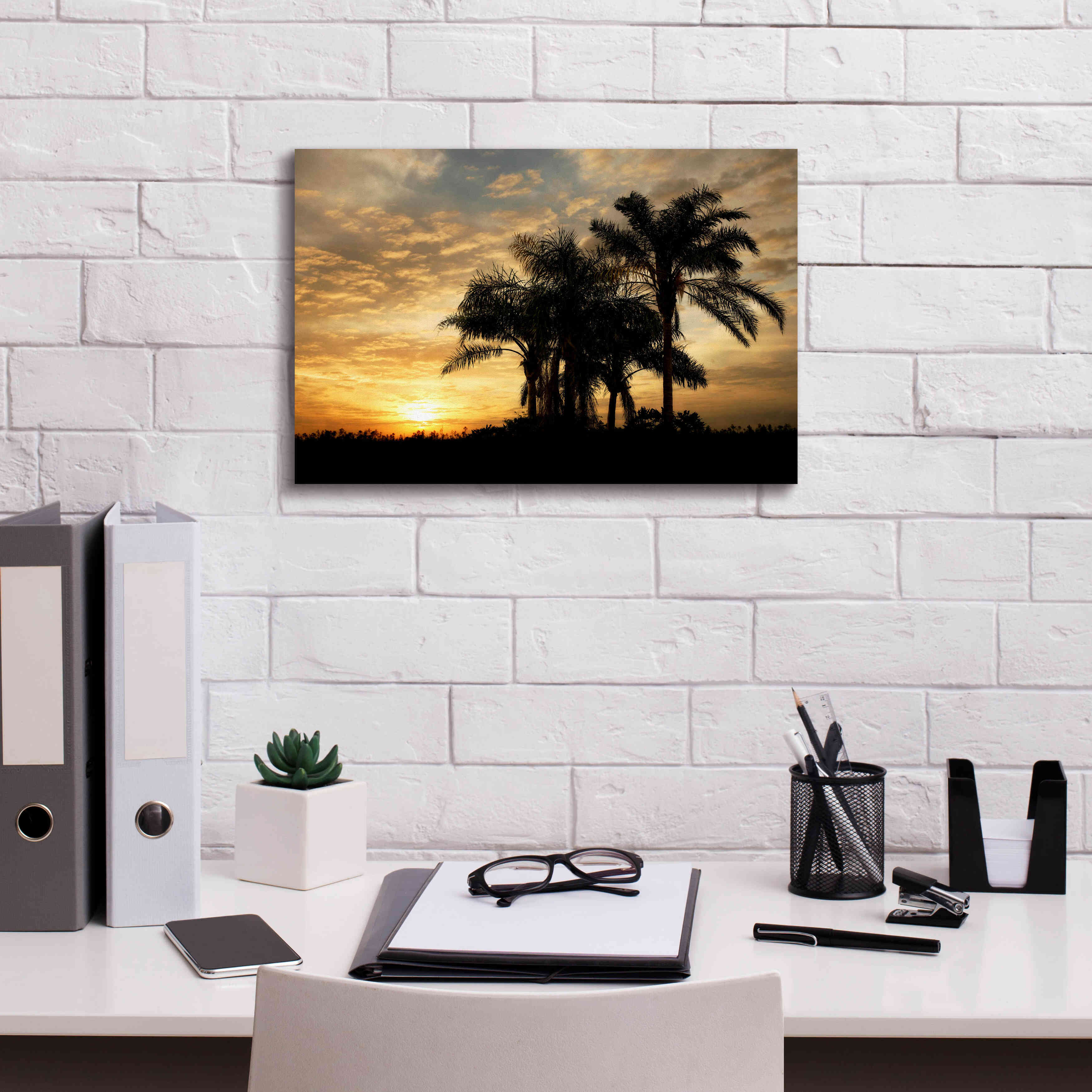 'Everglades Sunrise' by Mike Jones, Giclee Canvas Wall Art,18 x 12