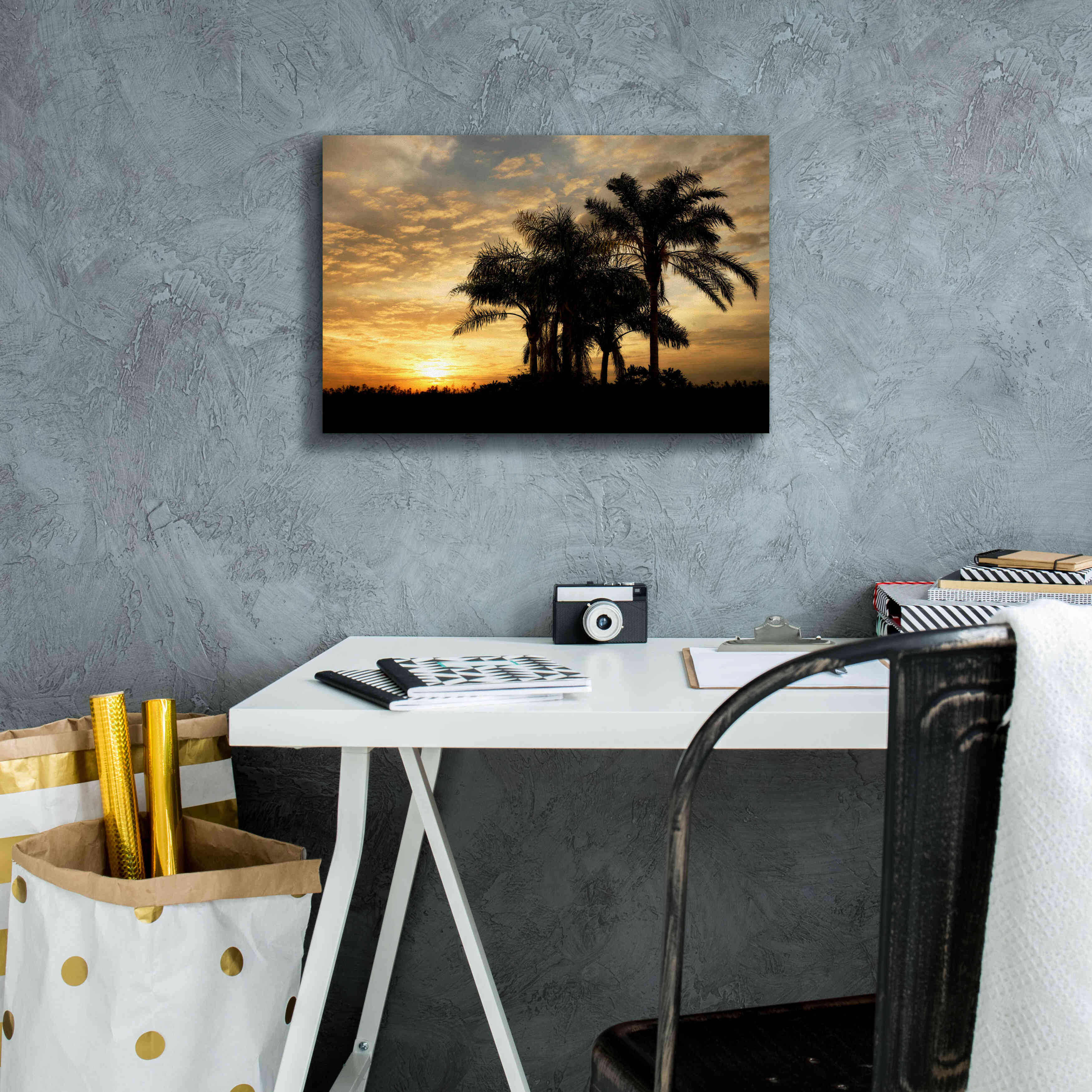 'Everglades Sunrise' by Mike Jones, Giclee Canvas Wall Art,18 x 12