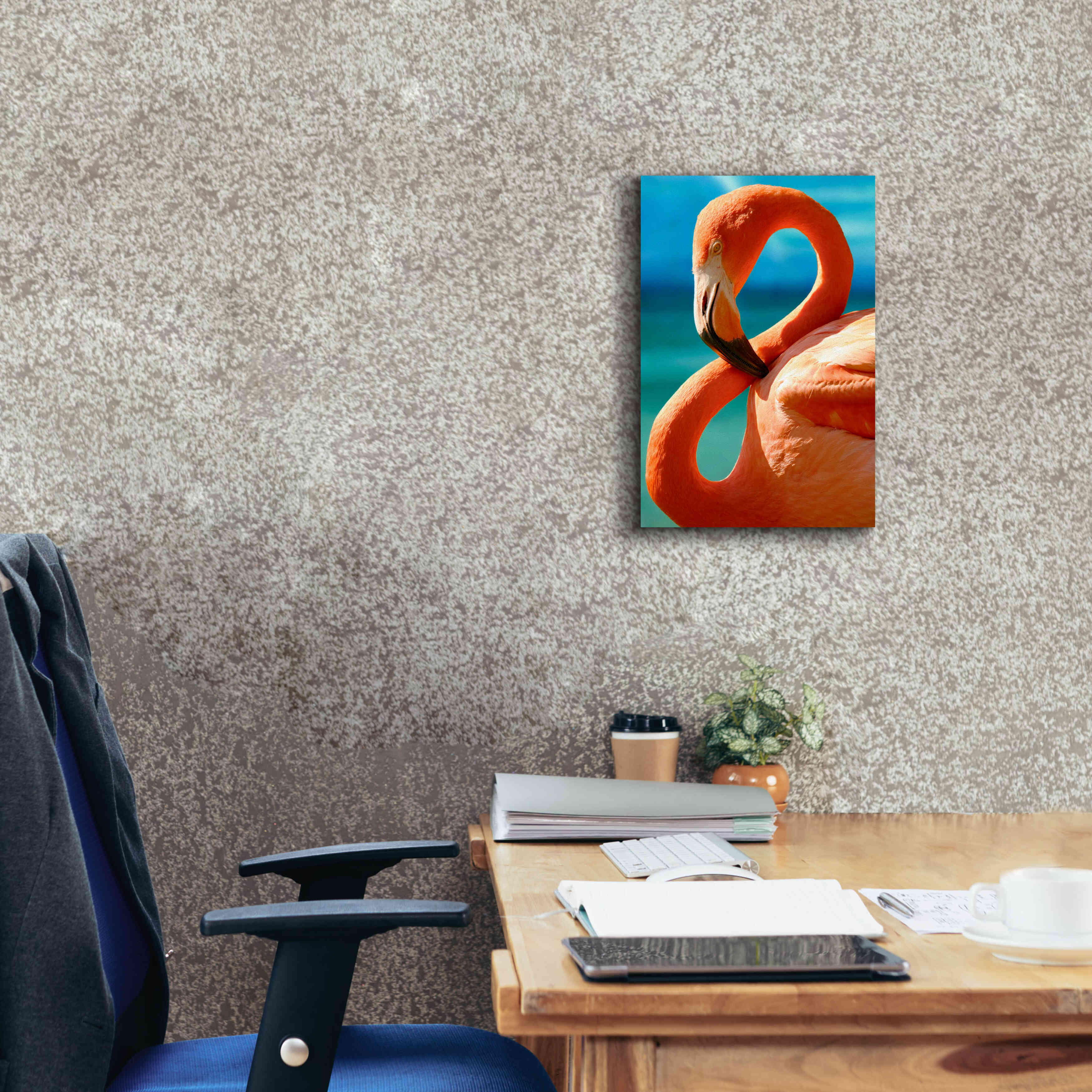 'Flamingo' by Mike Jones, Giclee Canvas Wall Art,12 x 18