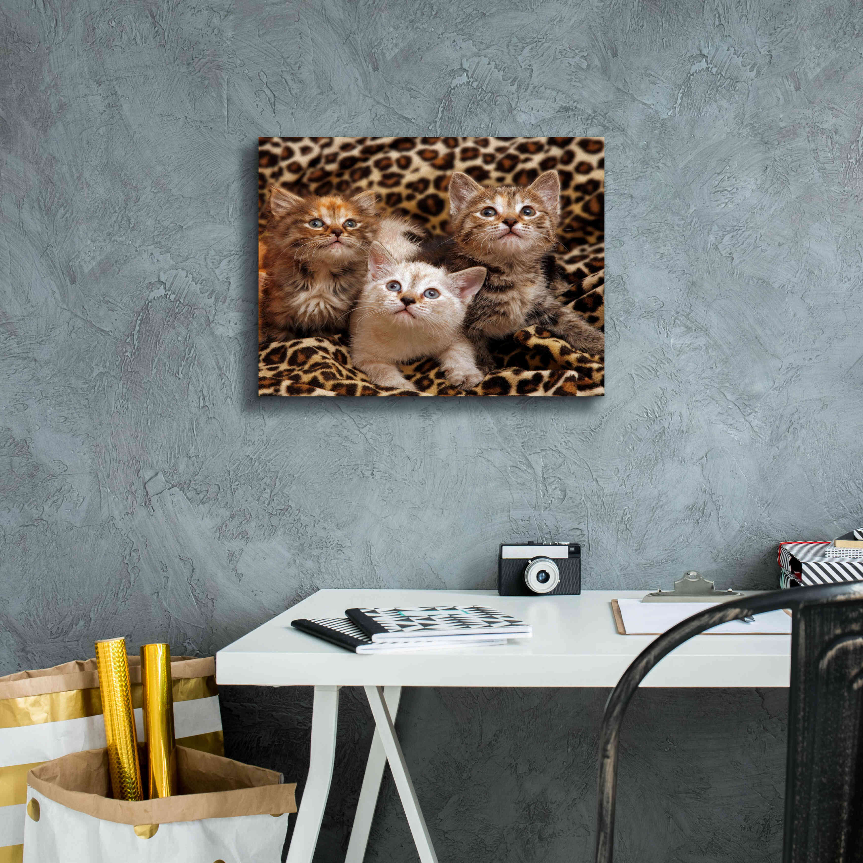 'Kittens' by Mike Jones, Giclee Canvas Wall Art,16 x 12