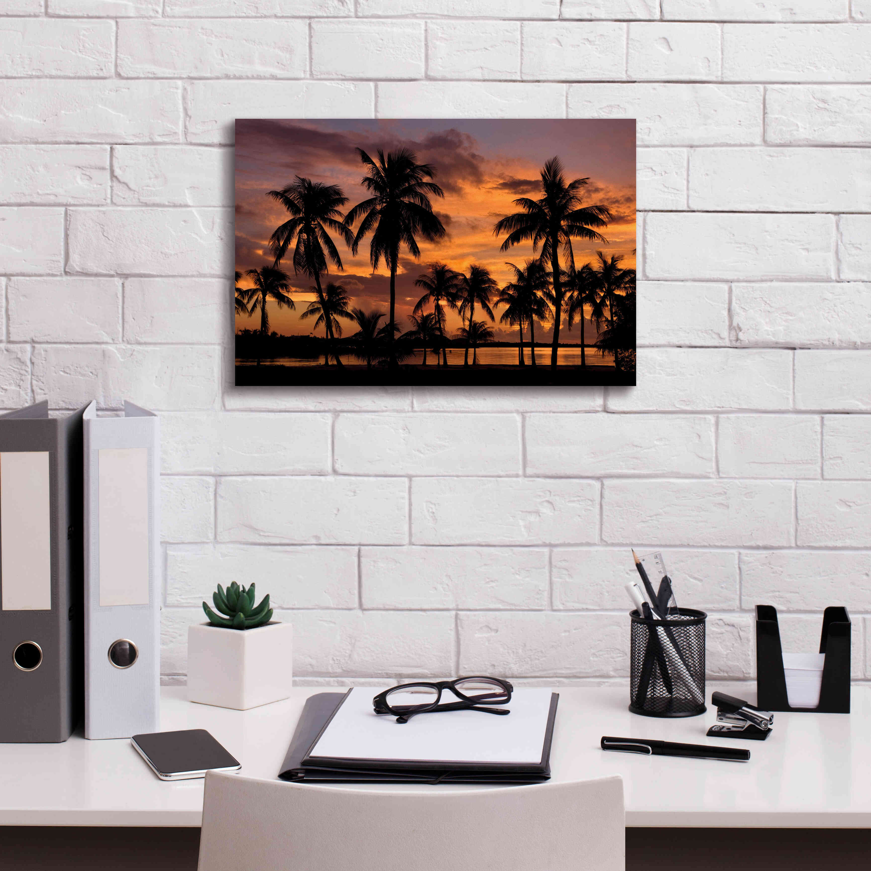 'Marathon Key Sunset' by Mike Jones, Giclee Canvas Wall Art,18 x 12