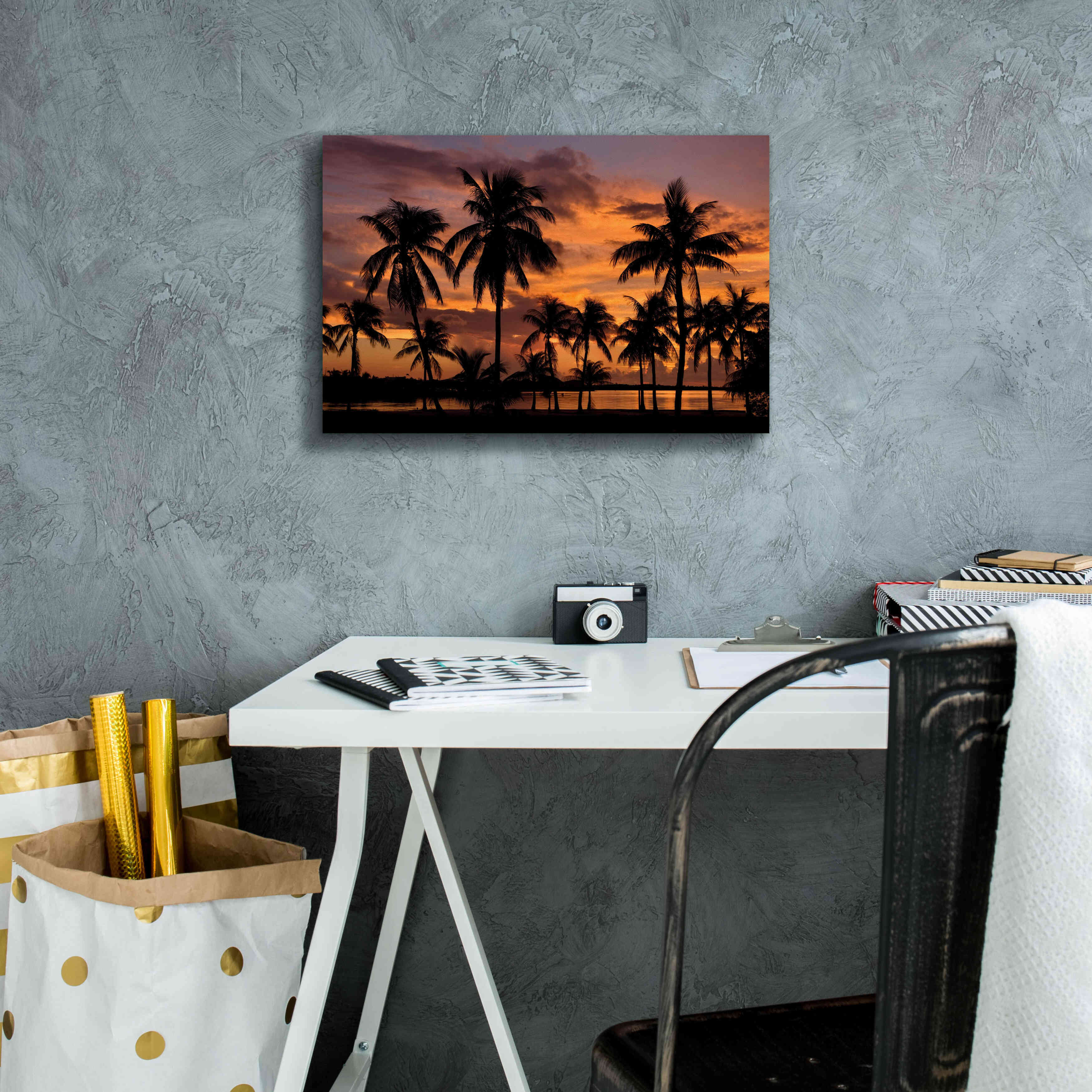 'Marathon Key Sunset' by Mike Jones, Giclee Canvas Wall Art,18 x 12