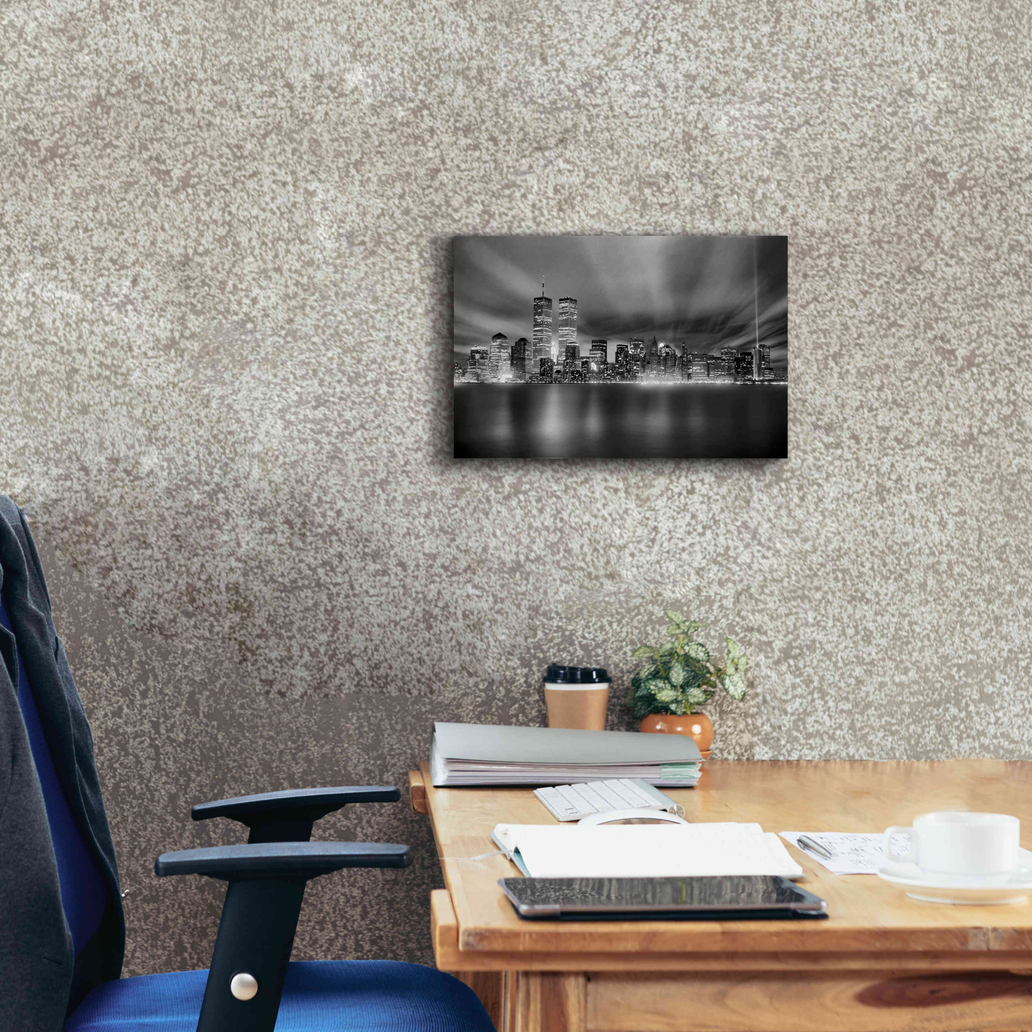 'NYC WTC Skyline' by Mike Jones, Giclee Canvas Wall Art,18 x 12
