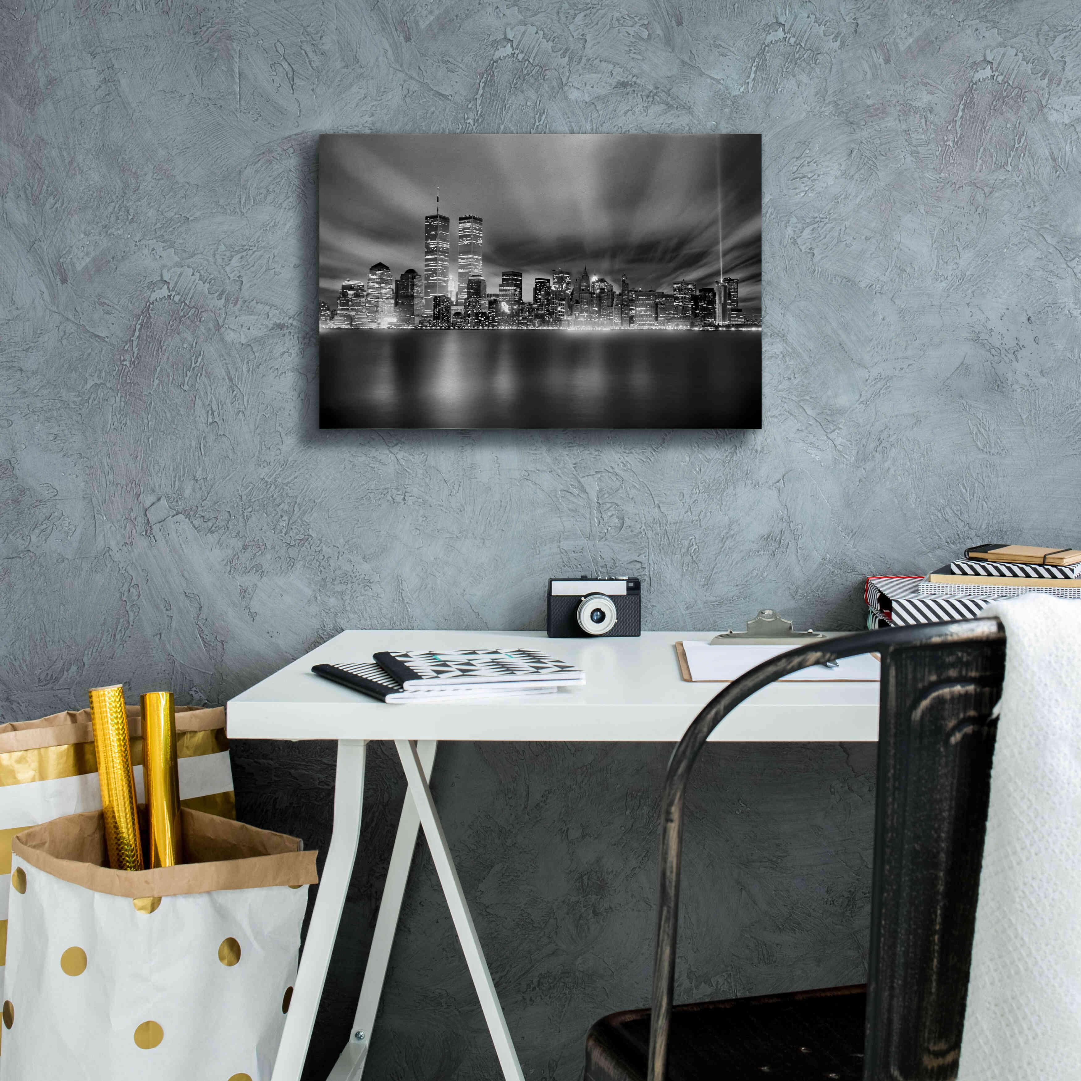 'NYC WTC Skyline' by Mike Jones, Giclee Canvas Wall Art,18 x 12