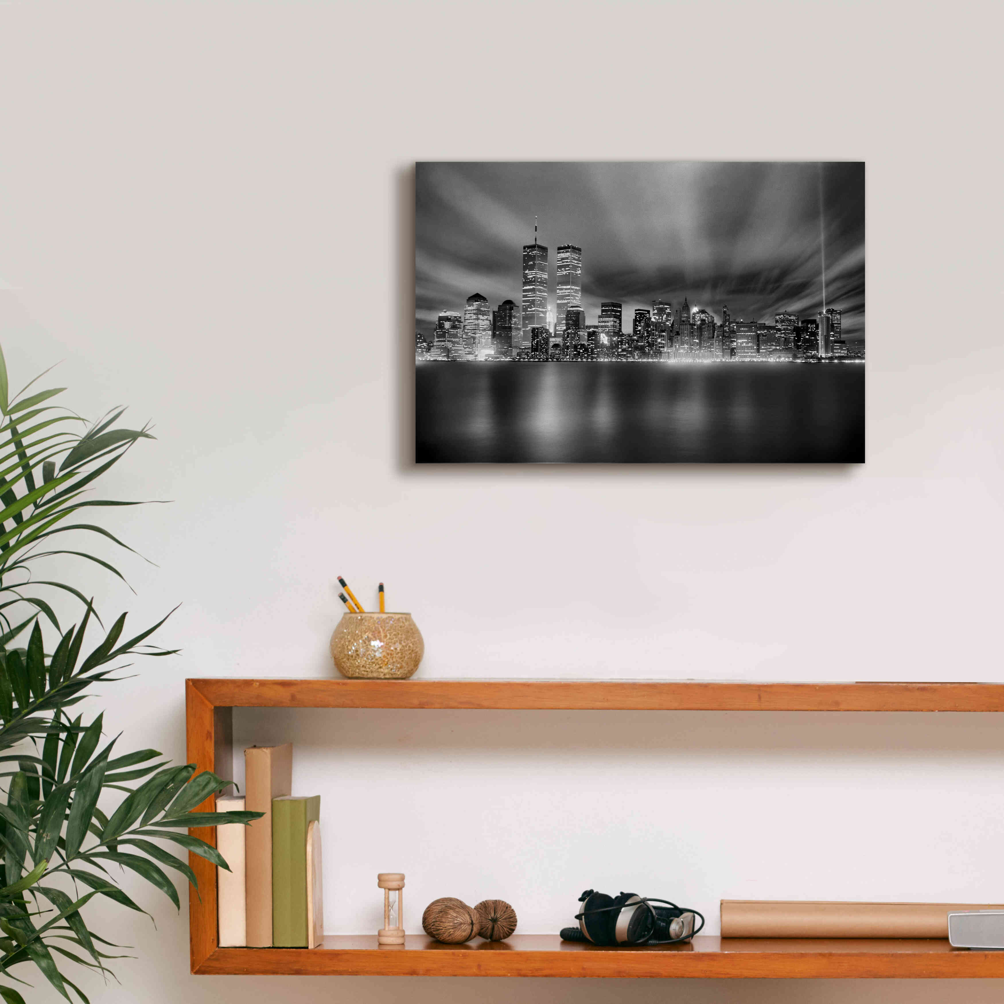 'NYC WTC Skyline' by Mike Jones, Giclee Canvas Wall Art,18 x 12