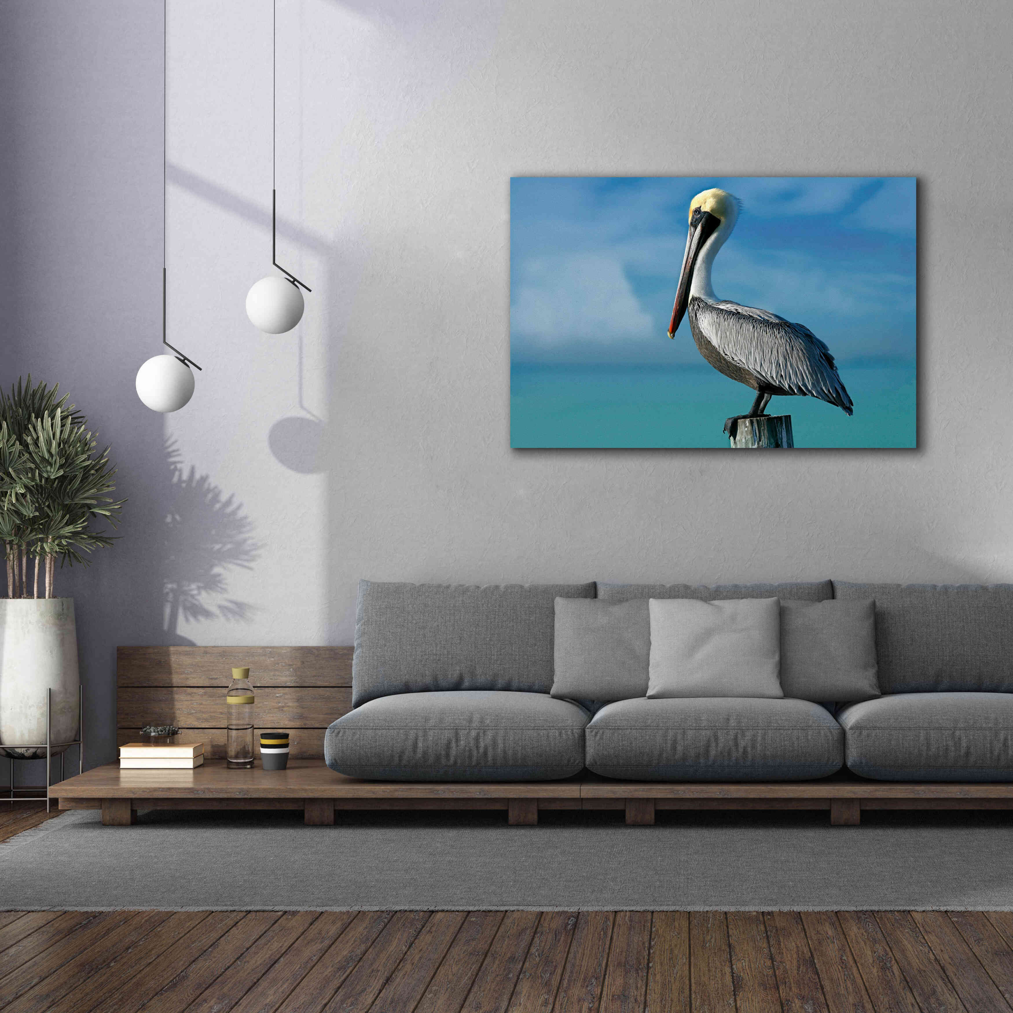 'Pelican' by Mike Jones, Giclee Canvas Wall Art,60 x 40
