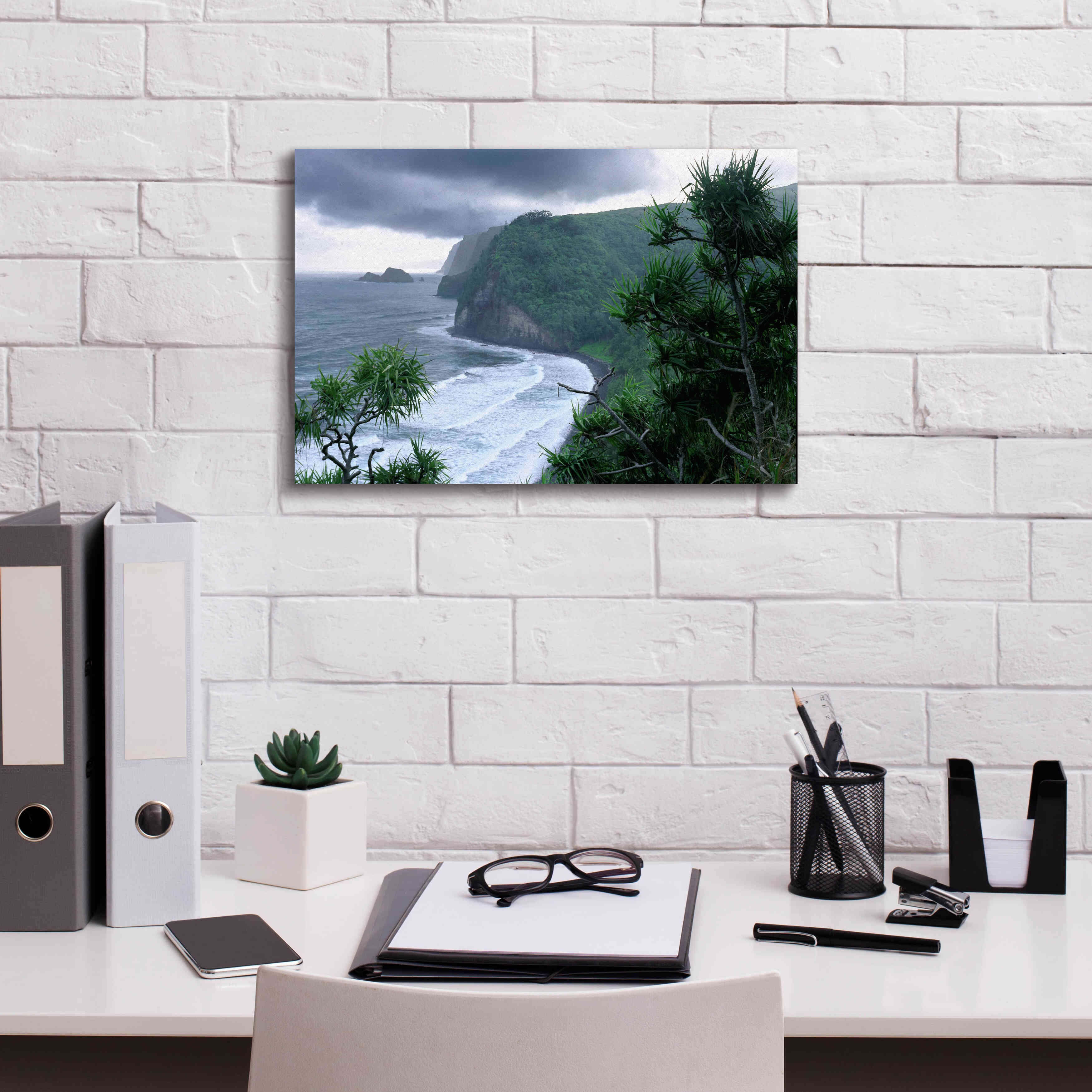 'Pololu Valley' by Mike Jones, Giclee Canvas Wall Art,18 x 12
