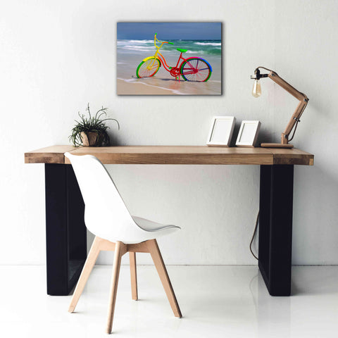 Image of 'Rainbow Bike' by Mike Jones, Giclee Canvas Wall Art,26 x 18