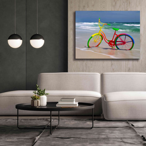 Image of 'Rainbow Bike' by Mike Jones, Giclee Canvas Wall Art,54 x 40