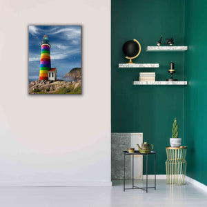 'Rainbow Lighthouse North' by Mike Jones, Giclee Canvas Wall Art,26 x 34
