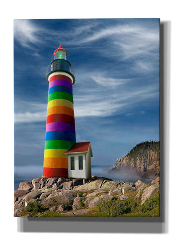 Image of 'Rainbow Lighthouse North' by Mike Jones, Giclee Canvas Wall Art