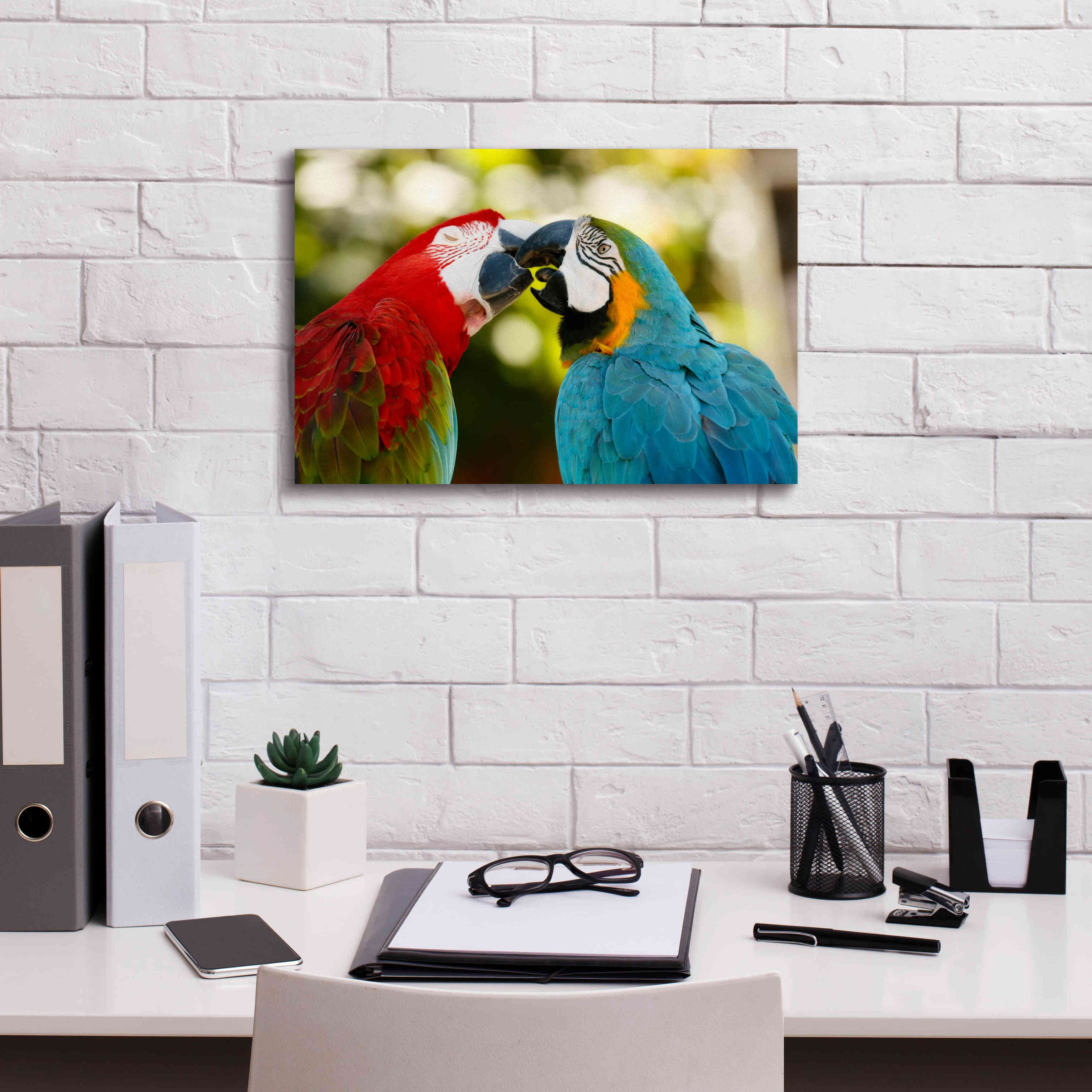 'The Kiss' by Mike Jones, Giclee Canvas Wall Art,18 x 12