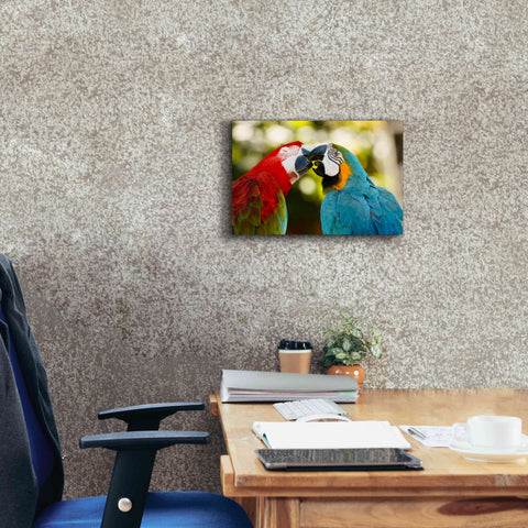 Image of 'The Kiss' by Mike Jones, Giclee Canvas Wall Art,18 x 12