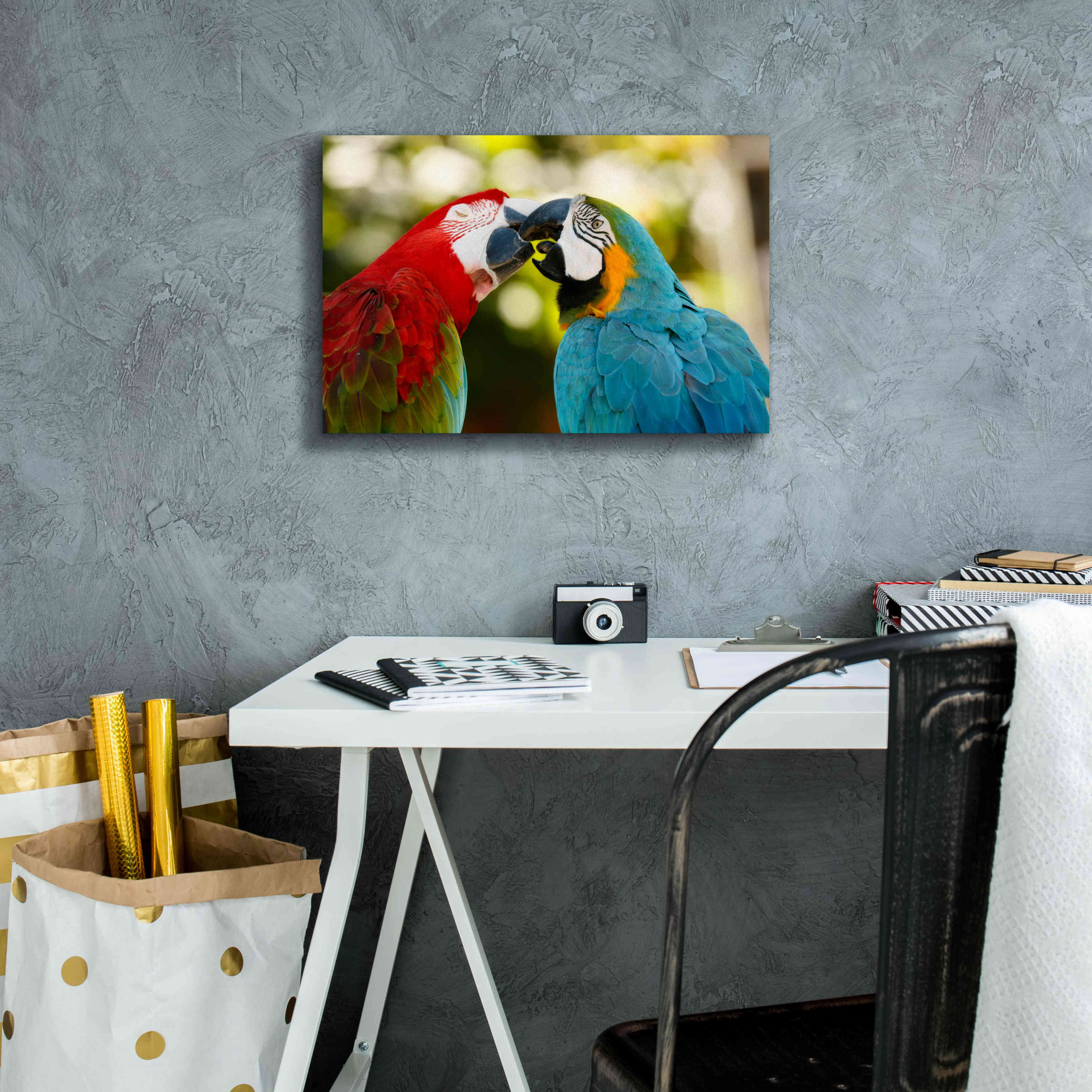 'The Kiss' by Mike Jones, Giclee Canvas Wall Art,18 x 12