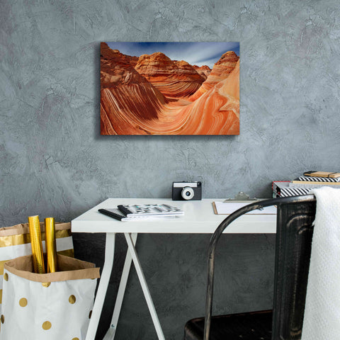 Image of 'The Wave Classic View' by Mike Jones, Giclee Canvas Wall Art,18 x 12