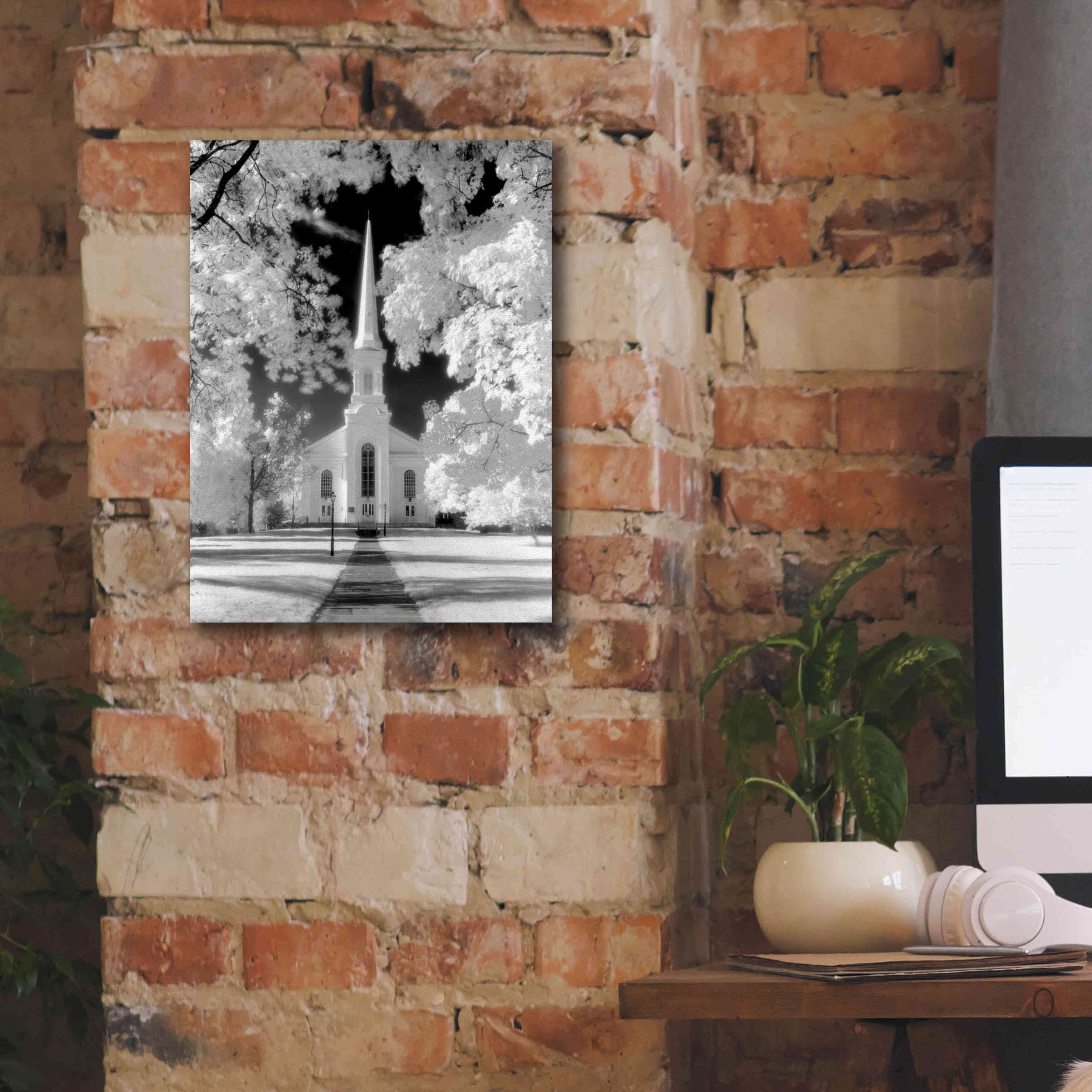 'Westfield Church Infrared' by Mike Jones, Giclee Canvas Wall Art,12 x 16