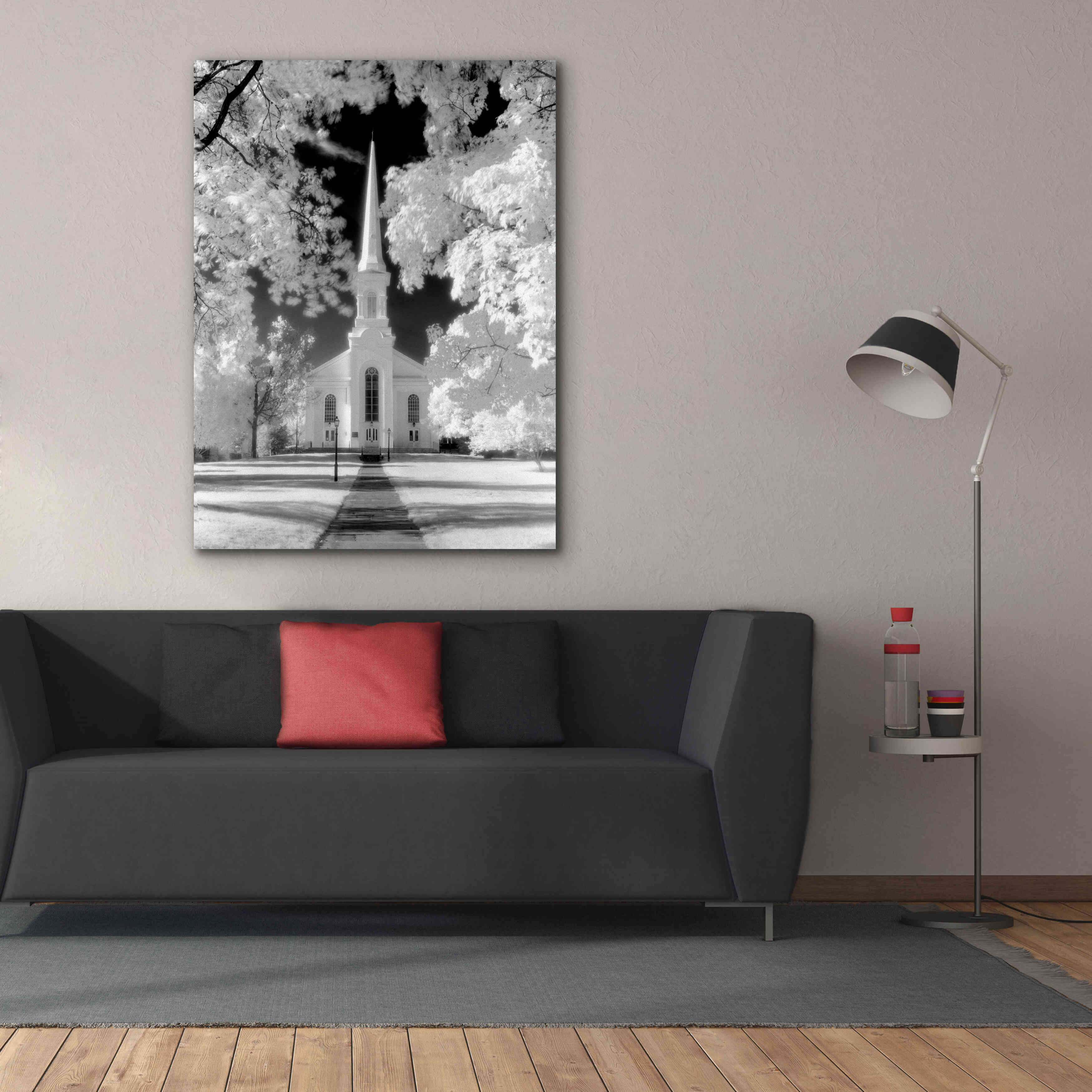 'Westfield Church Infrared' by Mike Jones, Giclee Canvas Wall Art,40 x 54