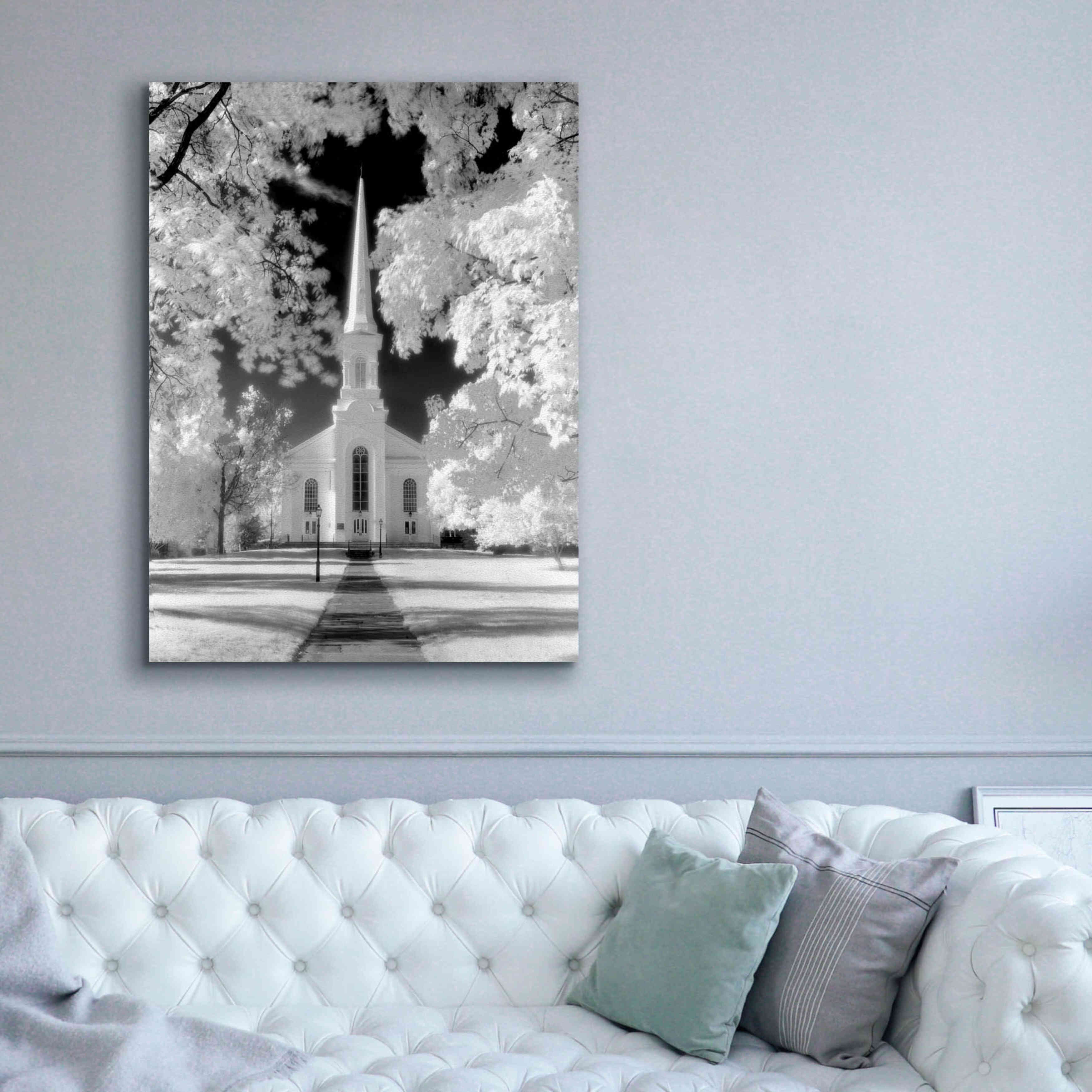 'Westfield Church Infrared' by Mike Jones, Giclee Canvas Wall Art,40 x 54