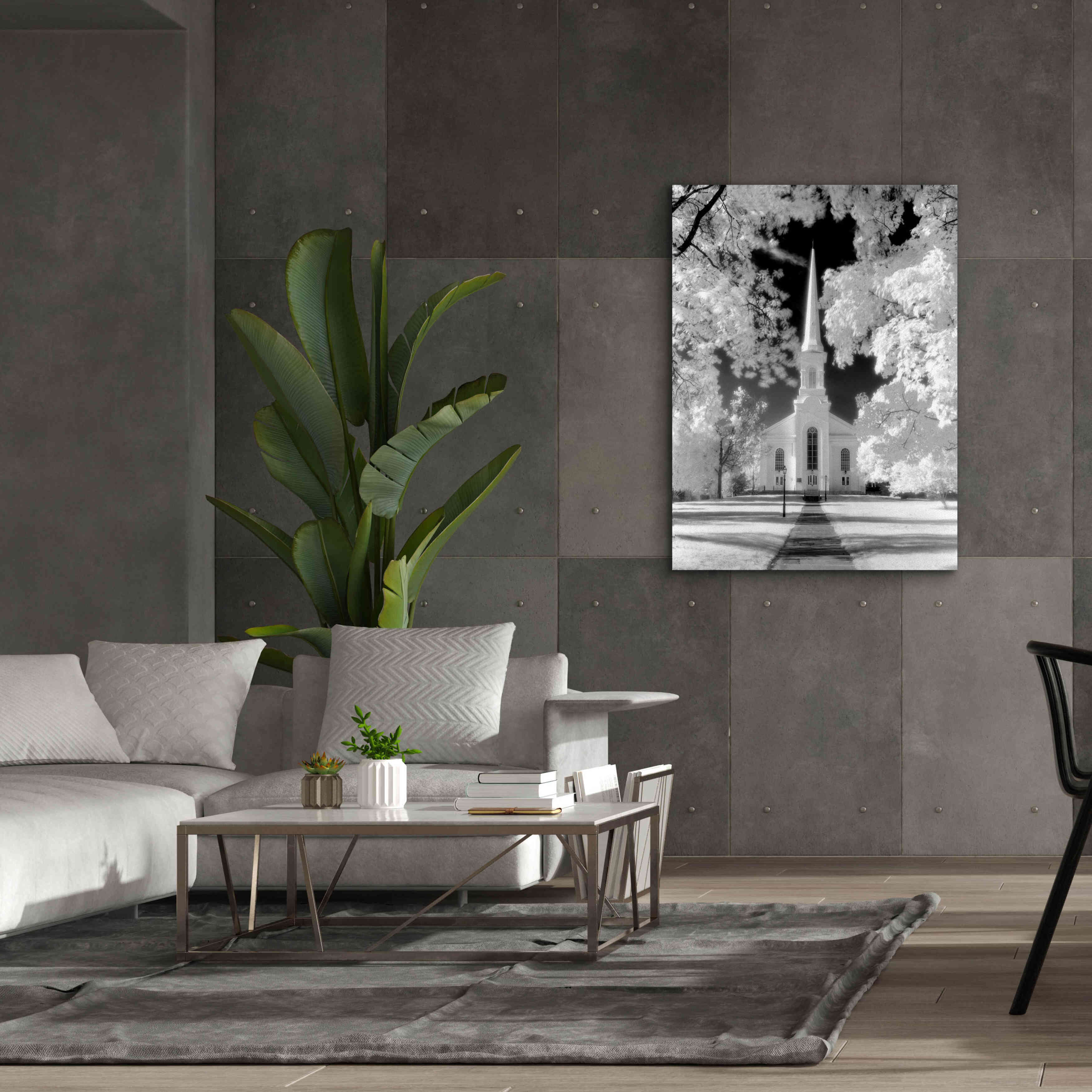 'Westfield Church Infrared' by Mike Jones, Giclee Canvas Wall Art,40 x 54