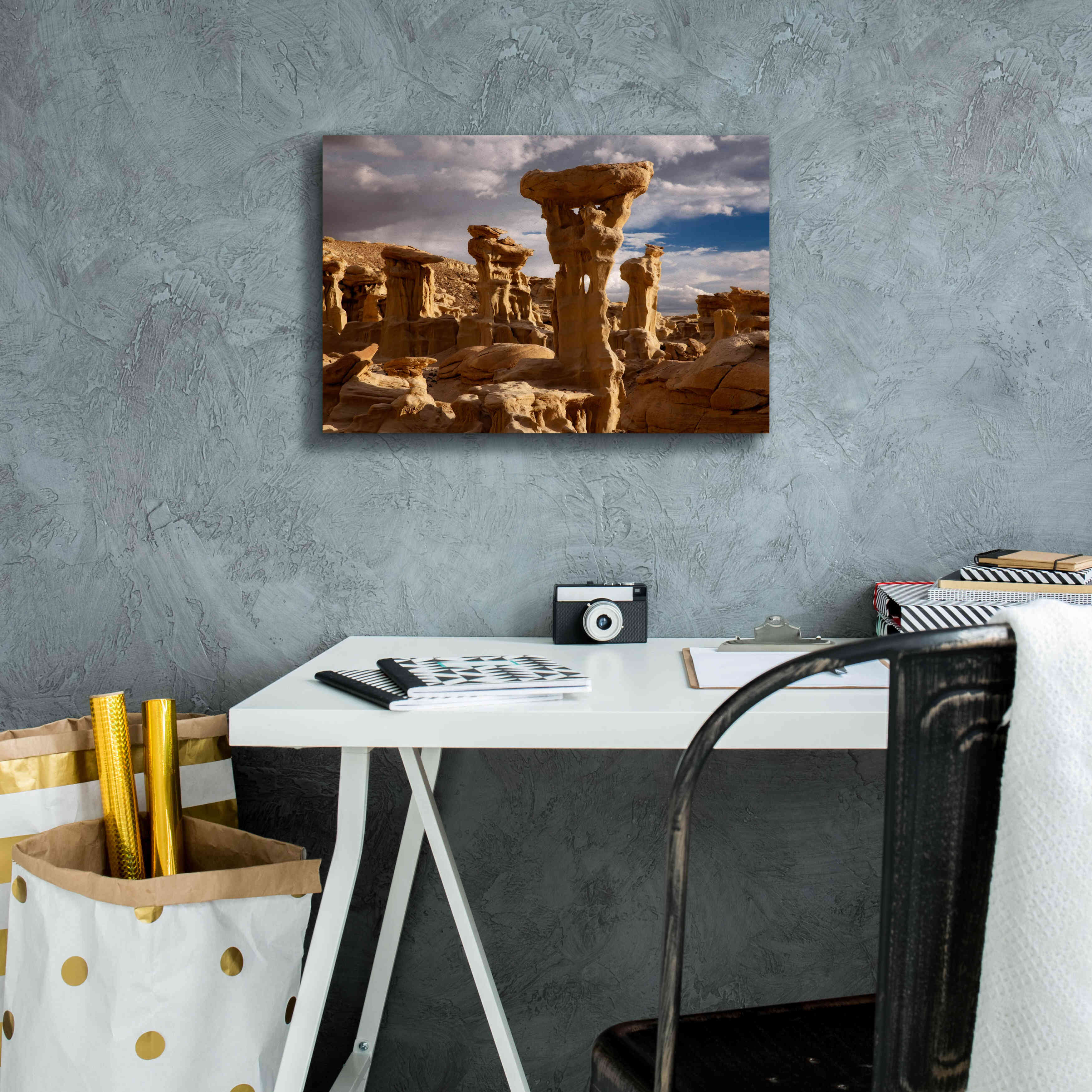 'Ah She Sle Pah Alien Throne' by Mike Jones, Giclee Canvas Wall Art,18 x 12
