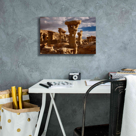 Image of 'Ah She Sle Pah Alien Throne' by Mike Jones, Giclee Canvas Wall Art,18 x 12