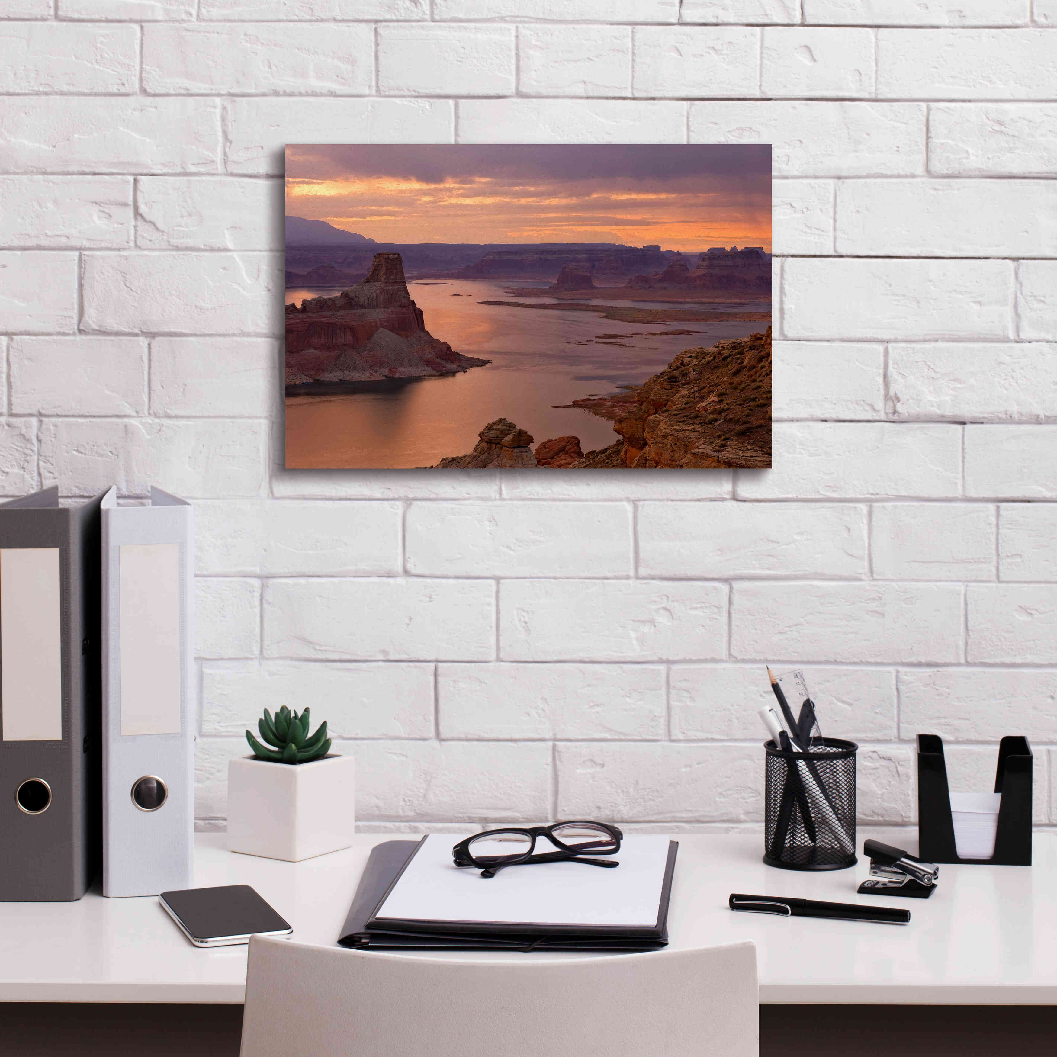 'Alstrom Point Sunrise' by Mike Jones, Giclee Canvas Wall Art,18 x 12