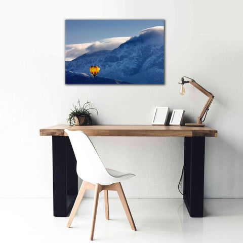 Image of 'Balloon Fiesta Snow' by Mike Jones, Giclee Canvas Wall Art,40 x 26