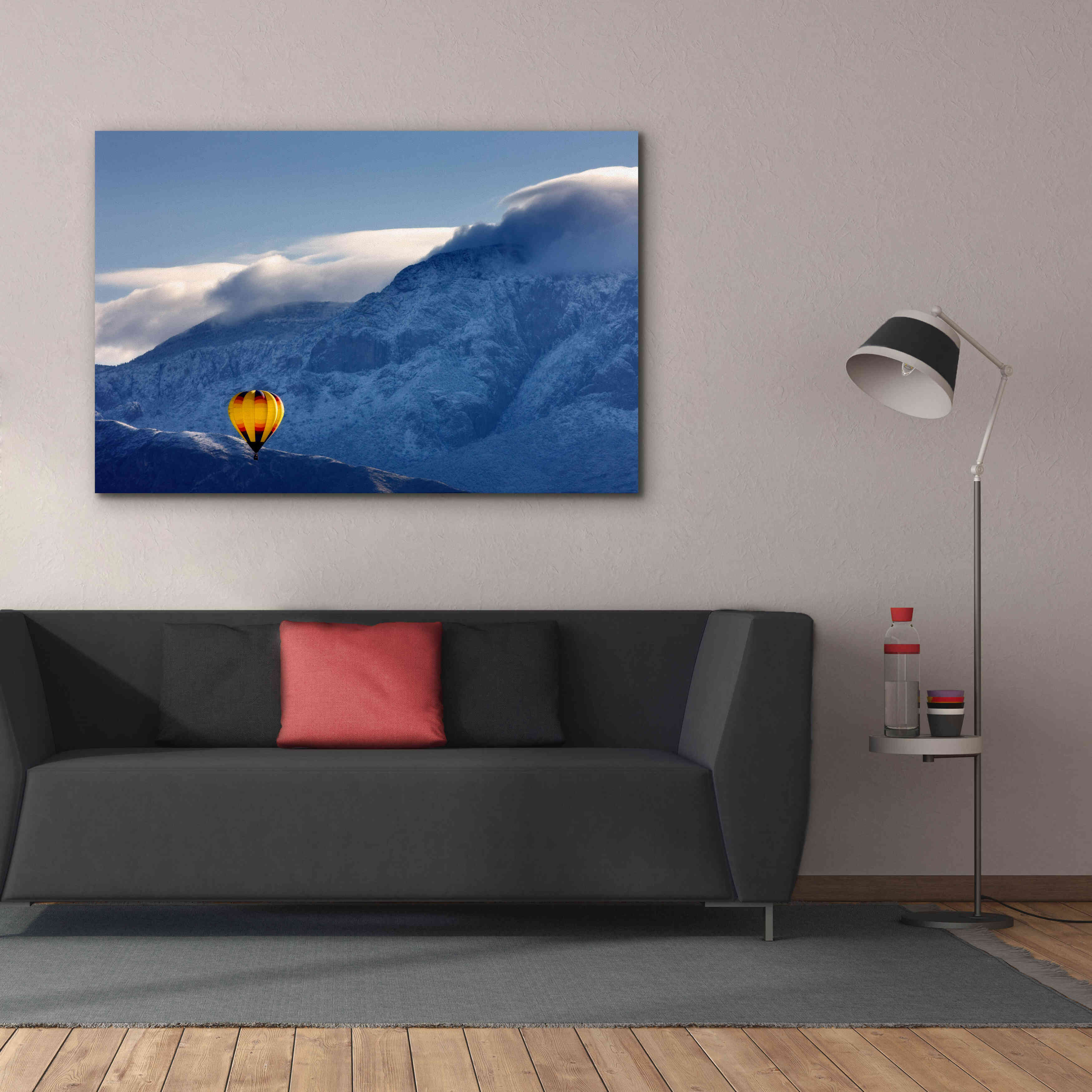 'Balloon Fiesta Snow' by Mike Jones, Giclee Canvas Wall Art,60 x 40