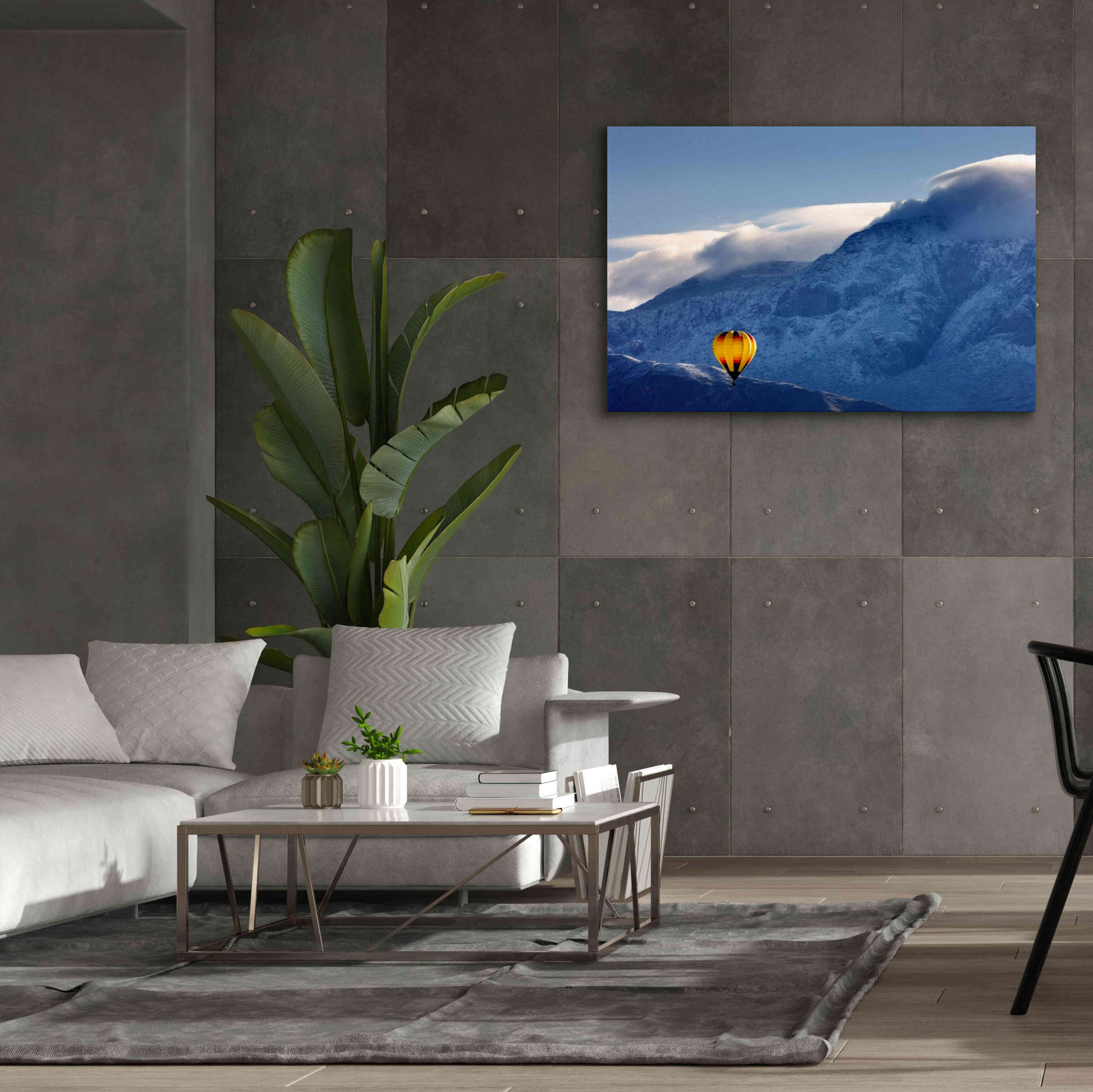 'Balloon Fiesta Snow' by Mike Jones, Giclee Canvas Wall Art,60 x 40