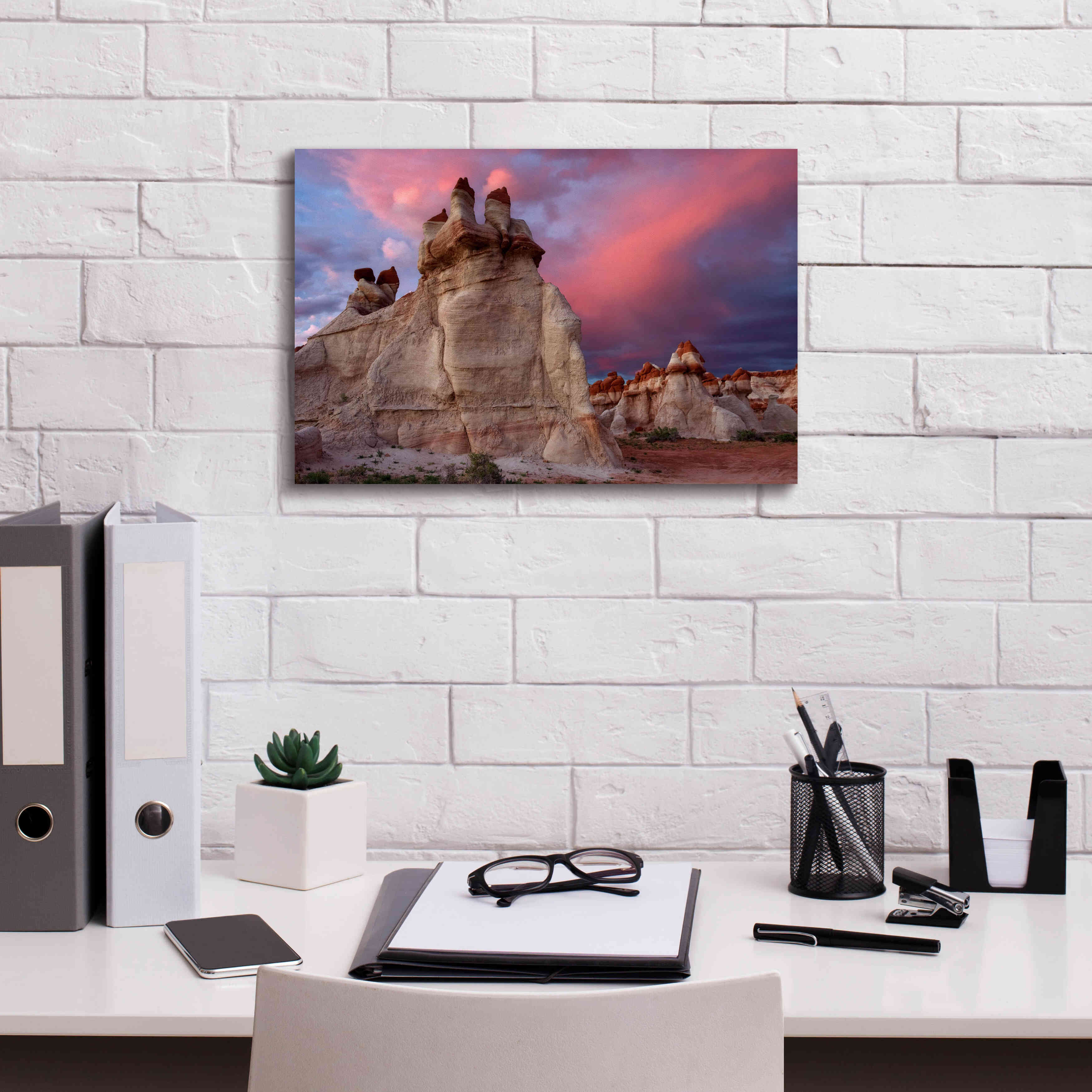'Blue Canyon Dusk' by Mike Jones, Giclee Canvas Wall Art,18 x 12