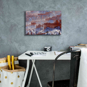 'Bryce Telephoto Snow' by Mike Jones, Giclee Canvas Wall Art,18 x 12