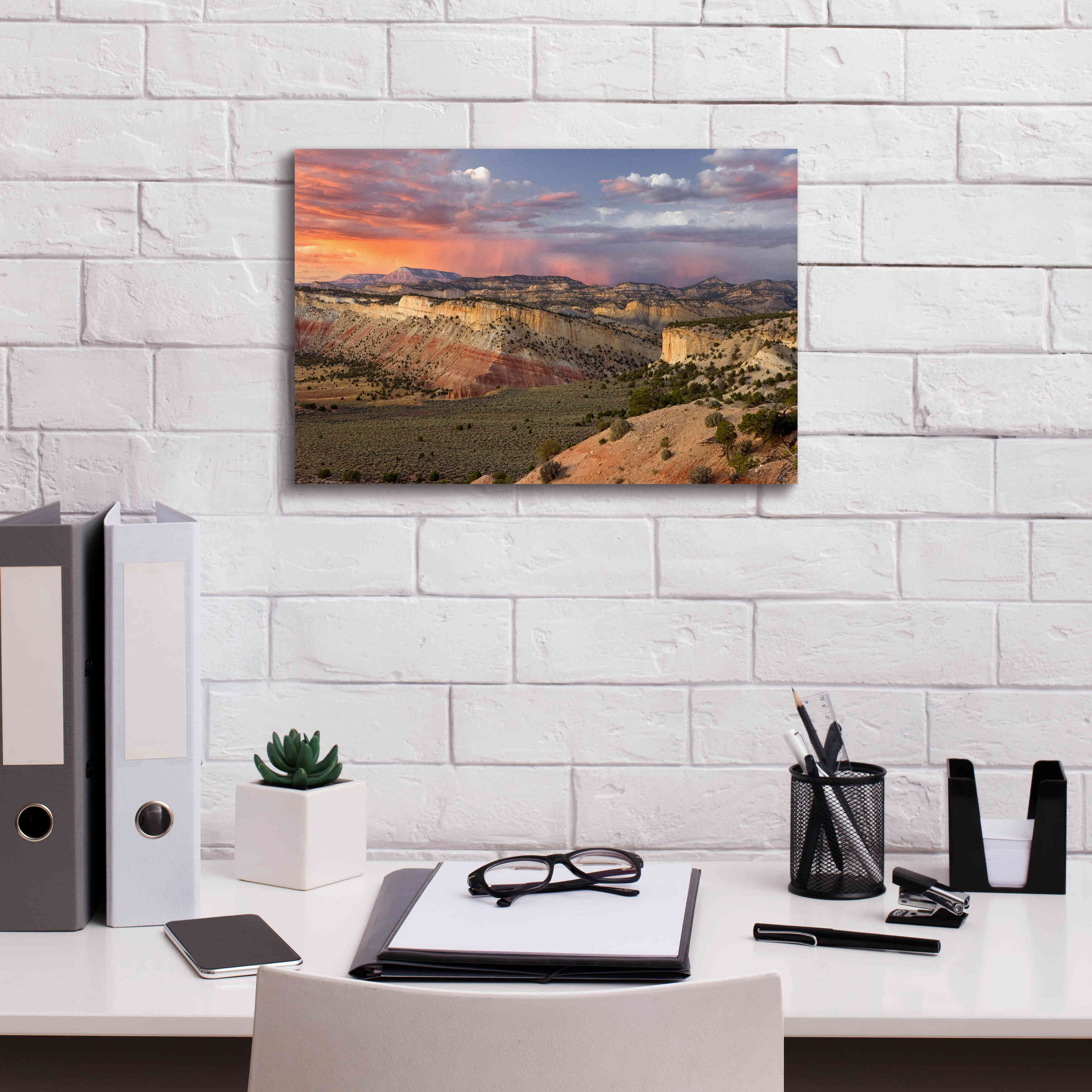'Cottonwood Canyon Rd' by Mike Jones, Giclee Canvas Wall Art,18 x 12