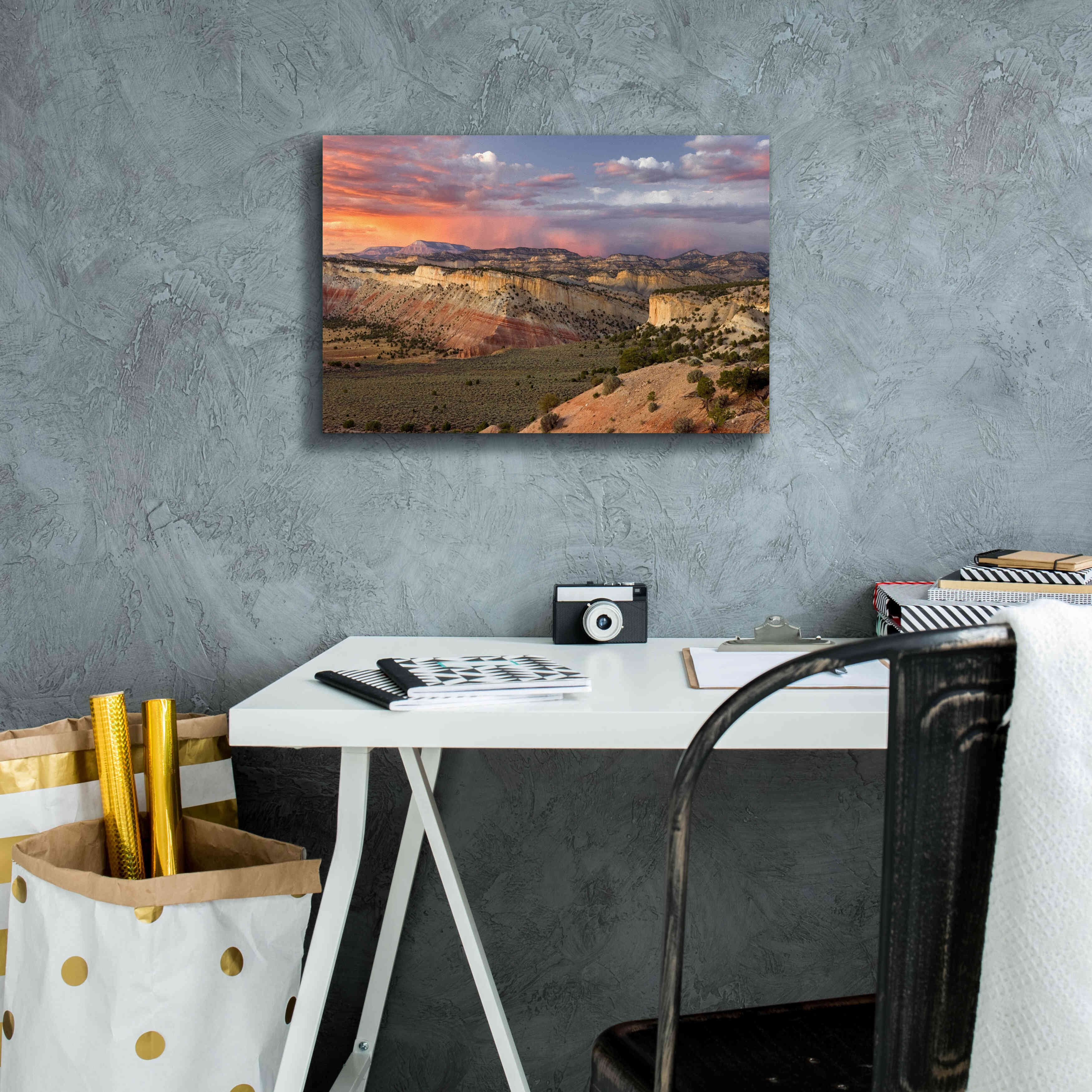 'Cottonwood Canyon Rd' by Mike Jones, Giclee Canvas Wall Art,18 x 12