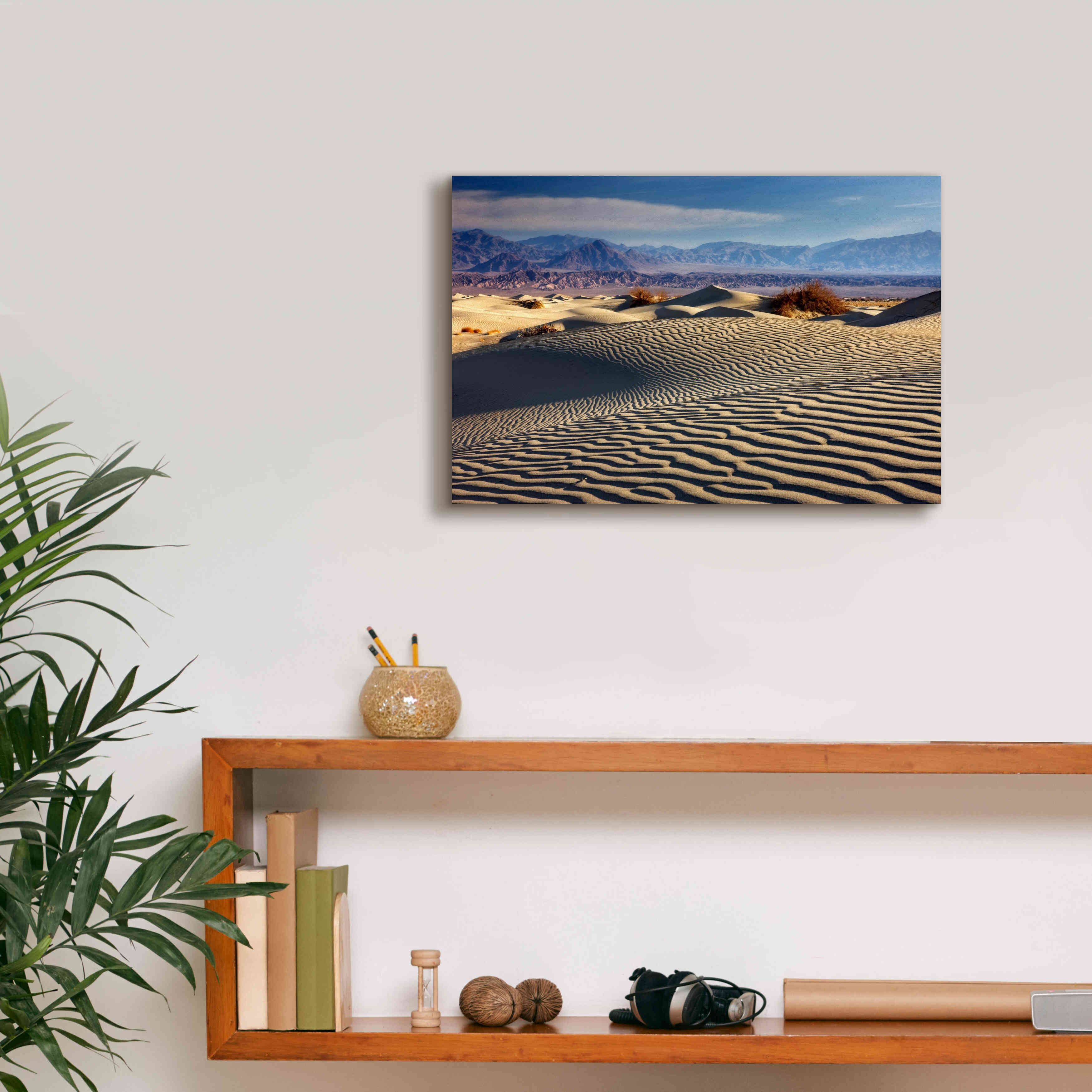 'Death Valley Mesquite Dunes' by Mike Jones, Giclee Canvas Wall Art,18 x 12