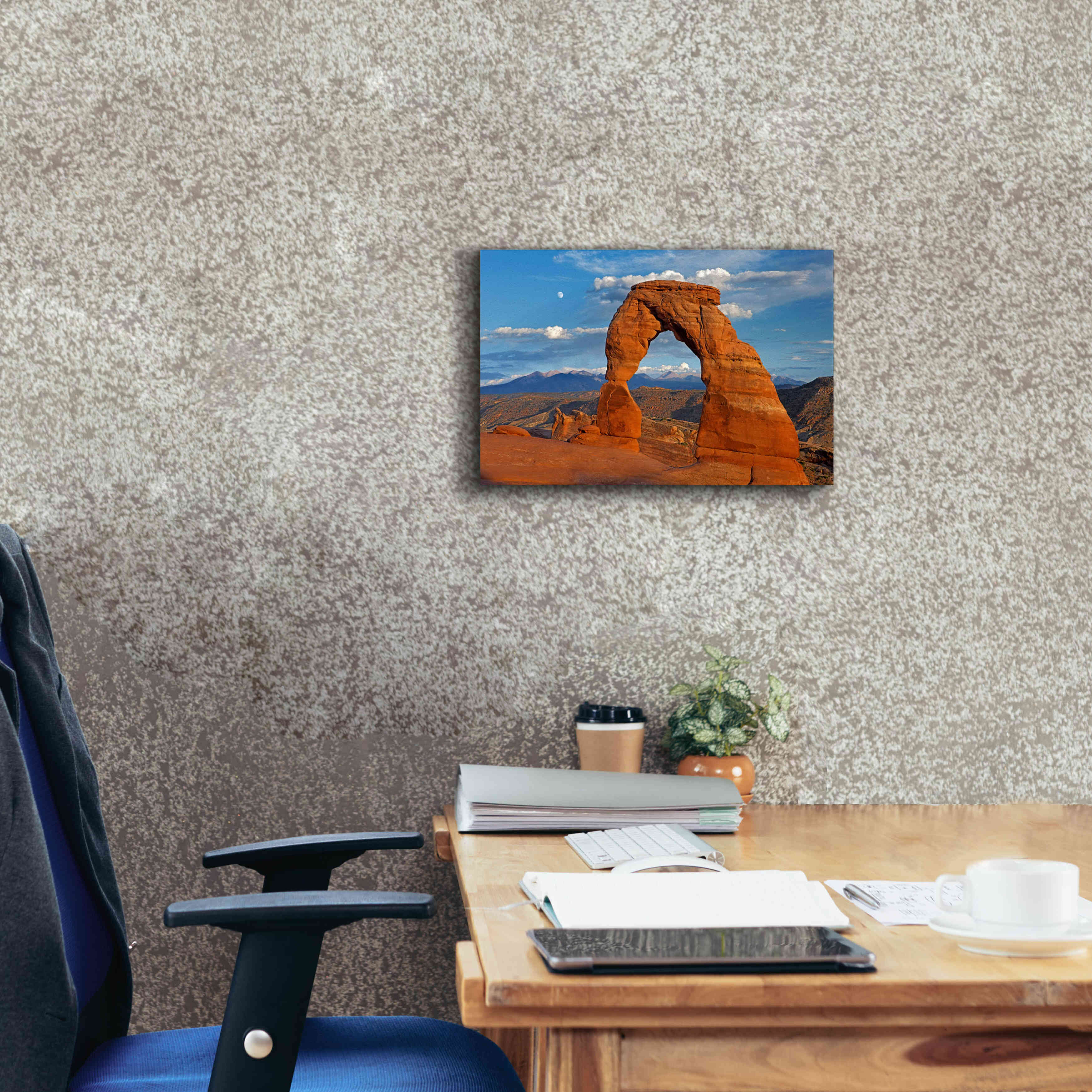 'Delicate Arch Sunset' by Mike Jones, Giclee Canvas Wall Art,18 x 12