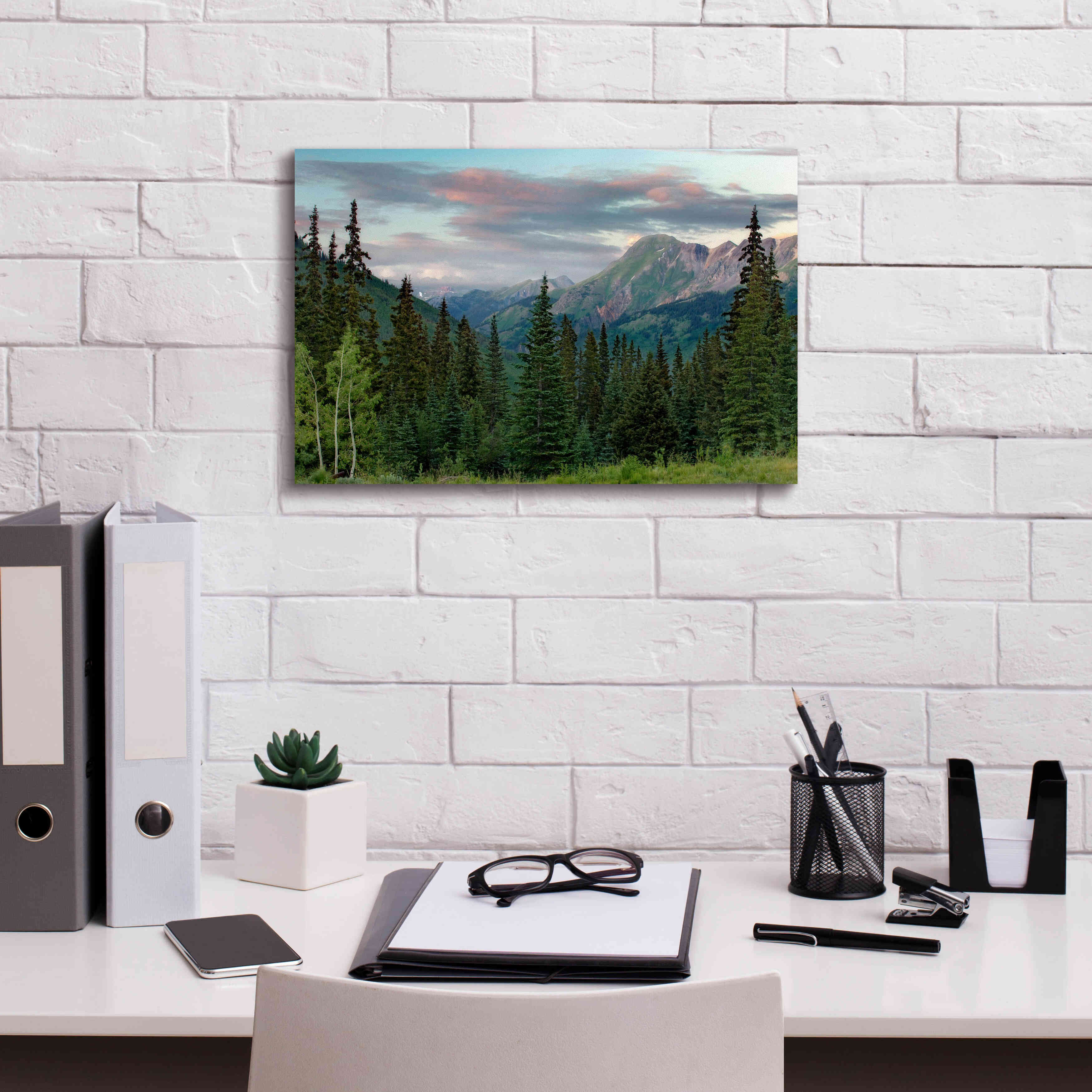 'Dusk Near Ouray' by Mike Jones, Giclee Canvas Wall Art,18 x 12