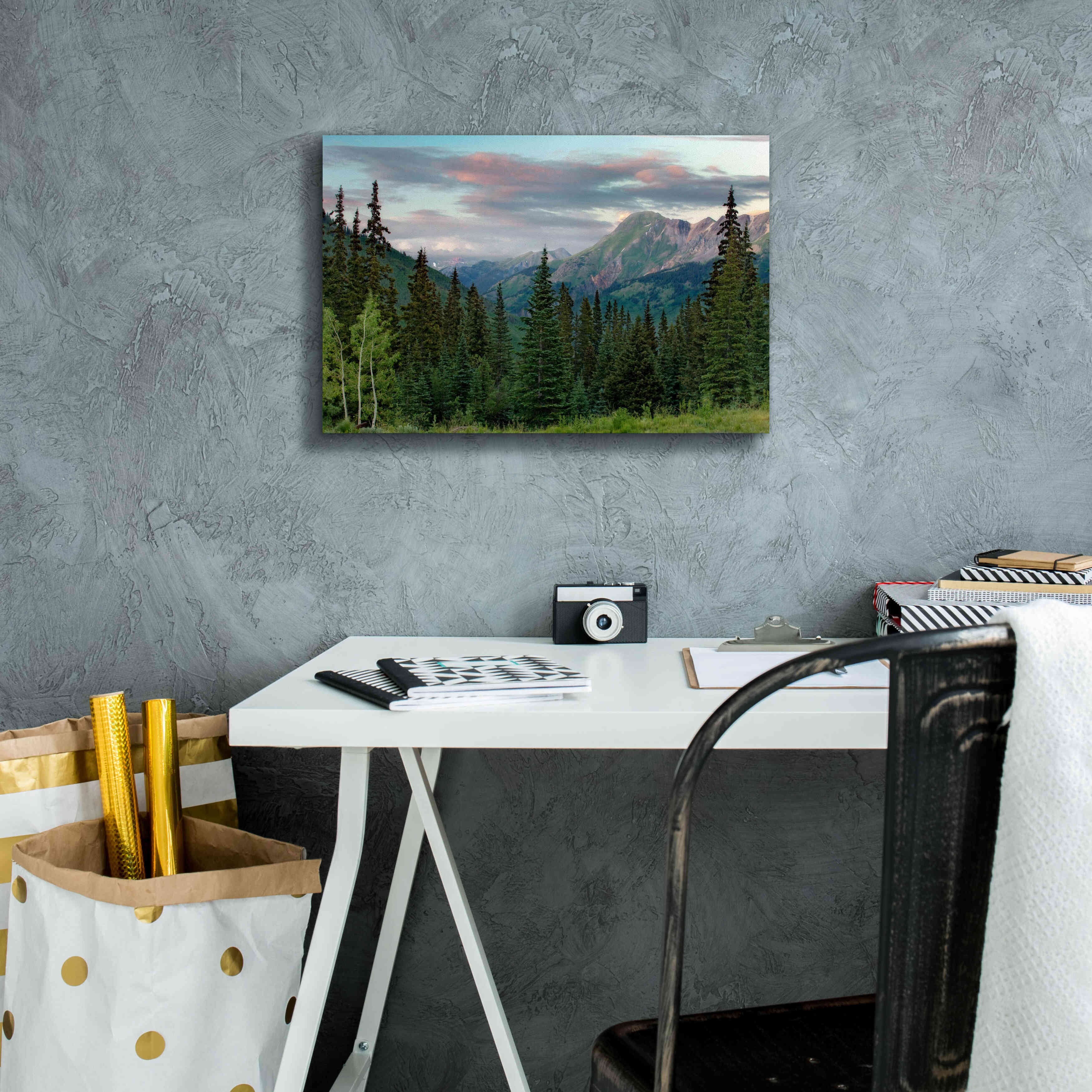 'Dusk Near Ouray' by Mike Jones, Giclee Canvas Wall Art,18 x 12