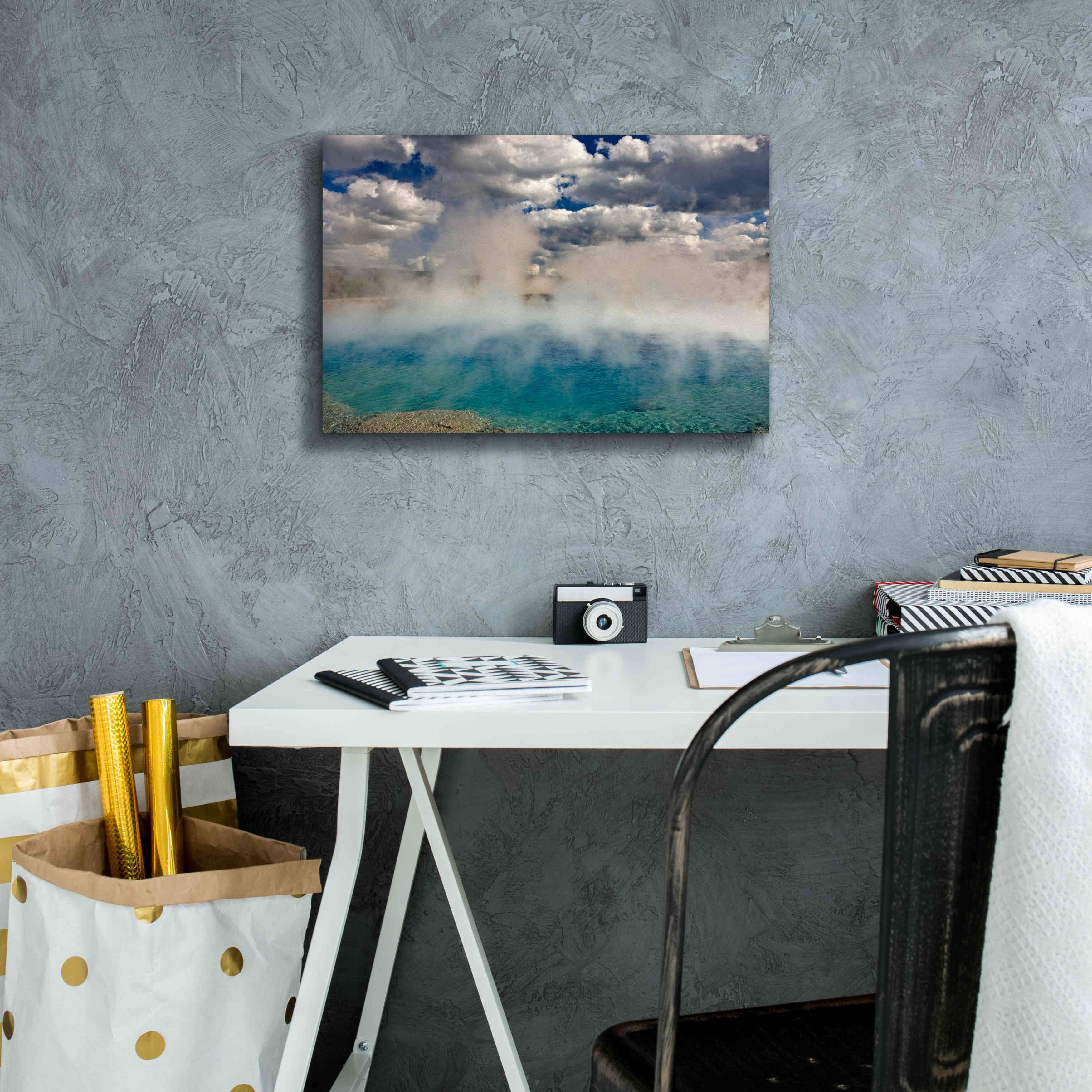 'Excelsior Geiser' by Mike Jones, Giclee Canvas Wall Art,18 x 12