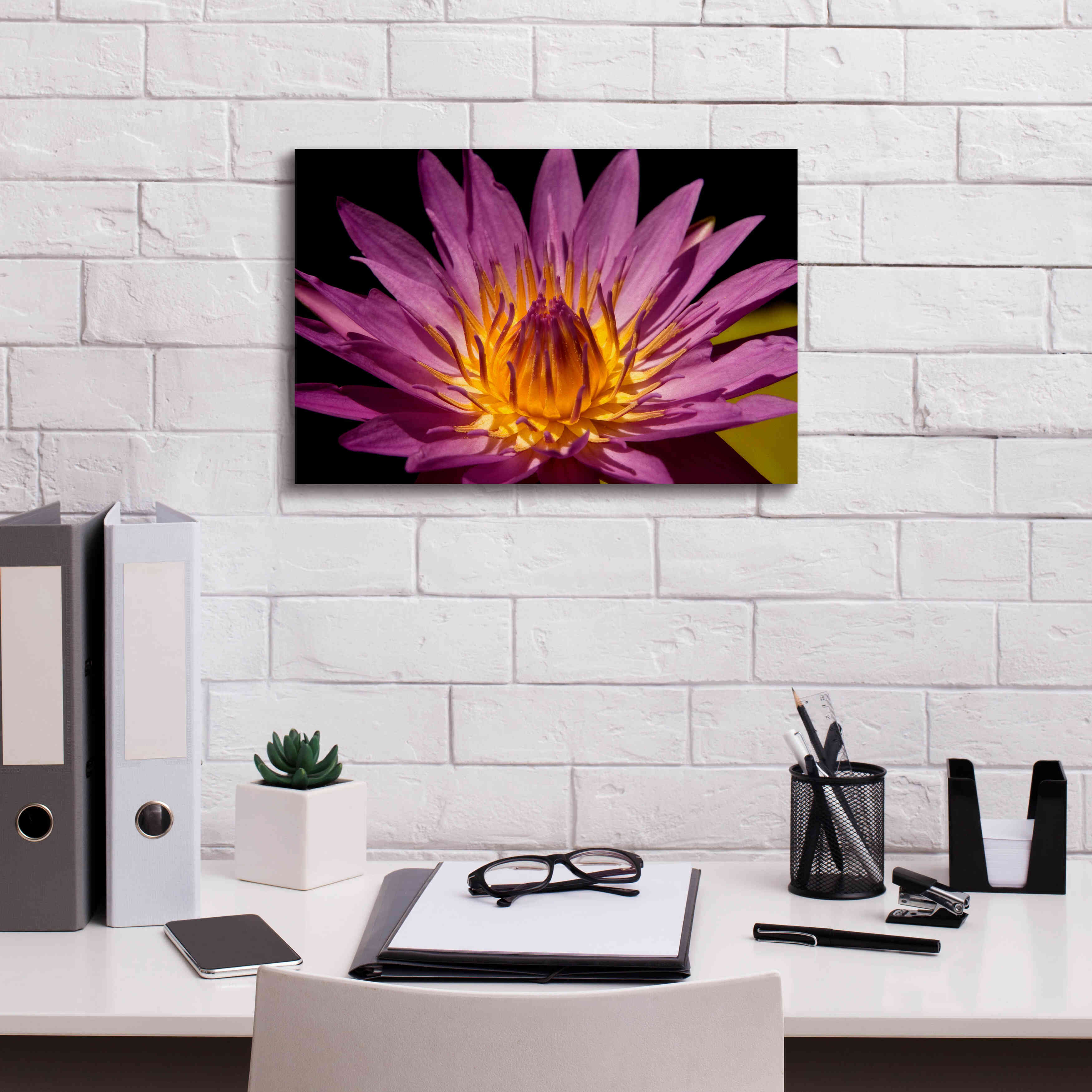 'Fairchild Gardens Lily' by Mike Jones, Giclee Canvas Wall Art,18 x 12