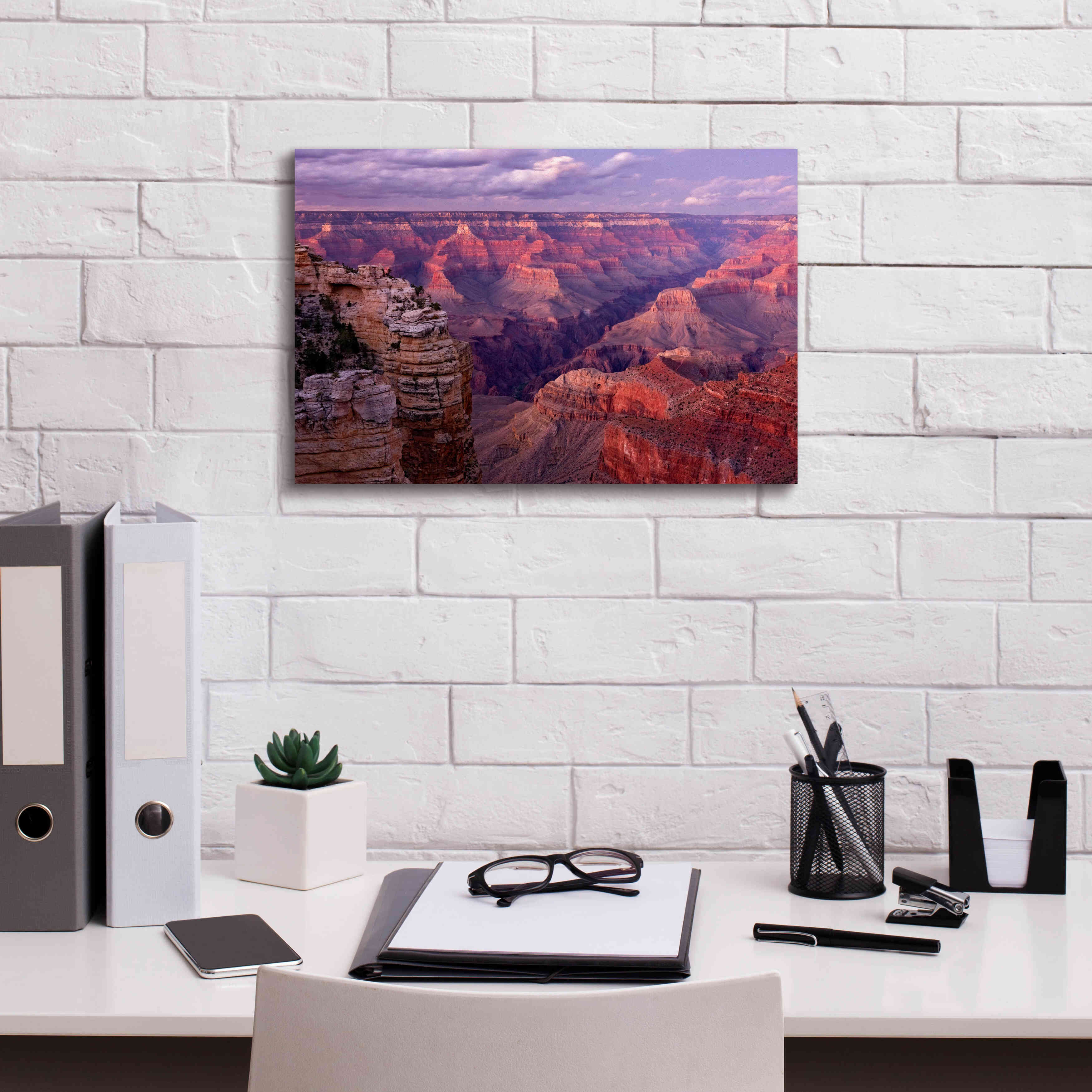 'Grand Canyon near Mather Point' by Mike Jones, Giclee Canvas Wall Art,18 x 12
