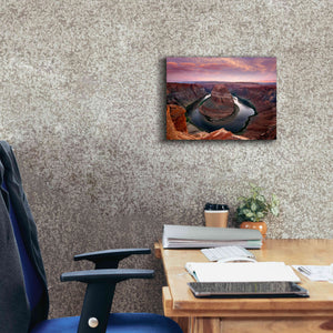 'Horseshoe Bend Dusk' by Mike Jones, Giclee Canvas Wall Art,16 x 12