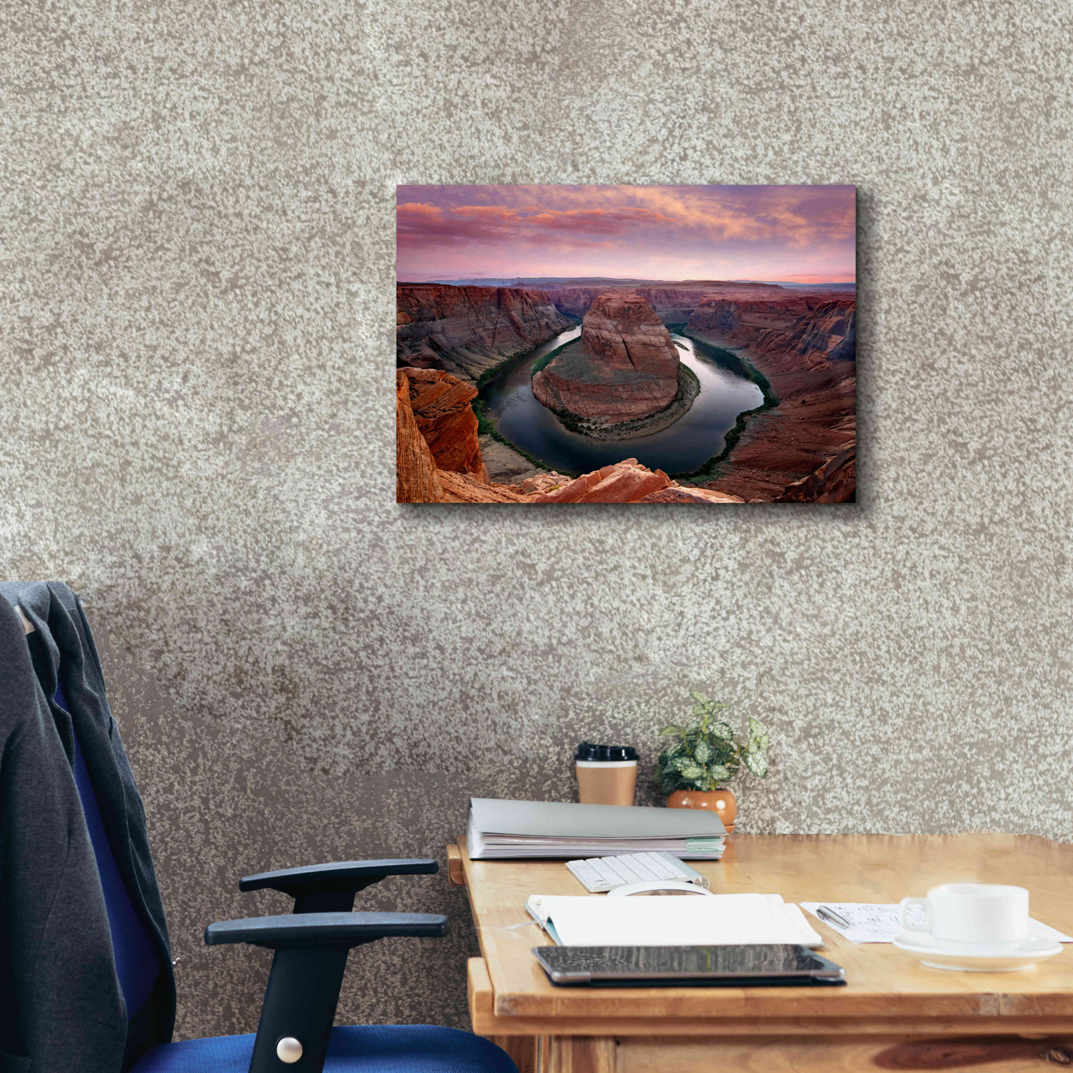 'Horseshoe Bend Dusk' by Mike Jones, Giclee Canvas Wall Art,26 x 18