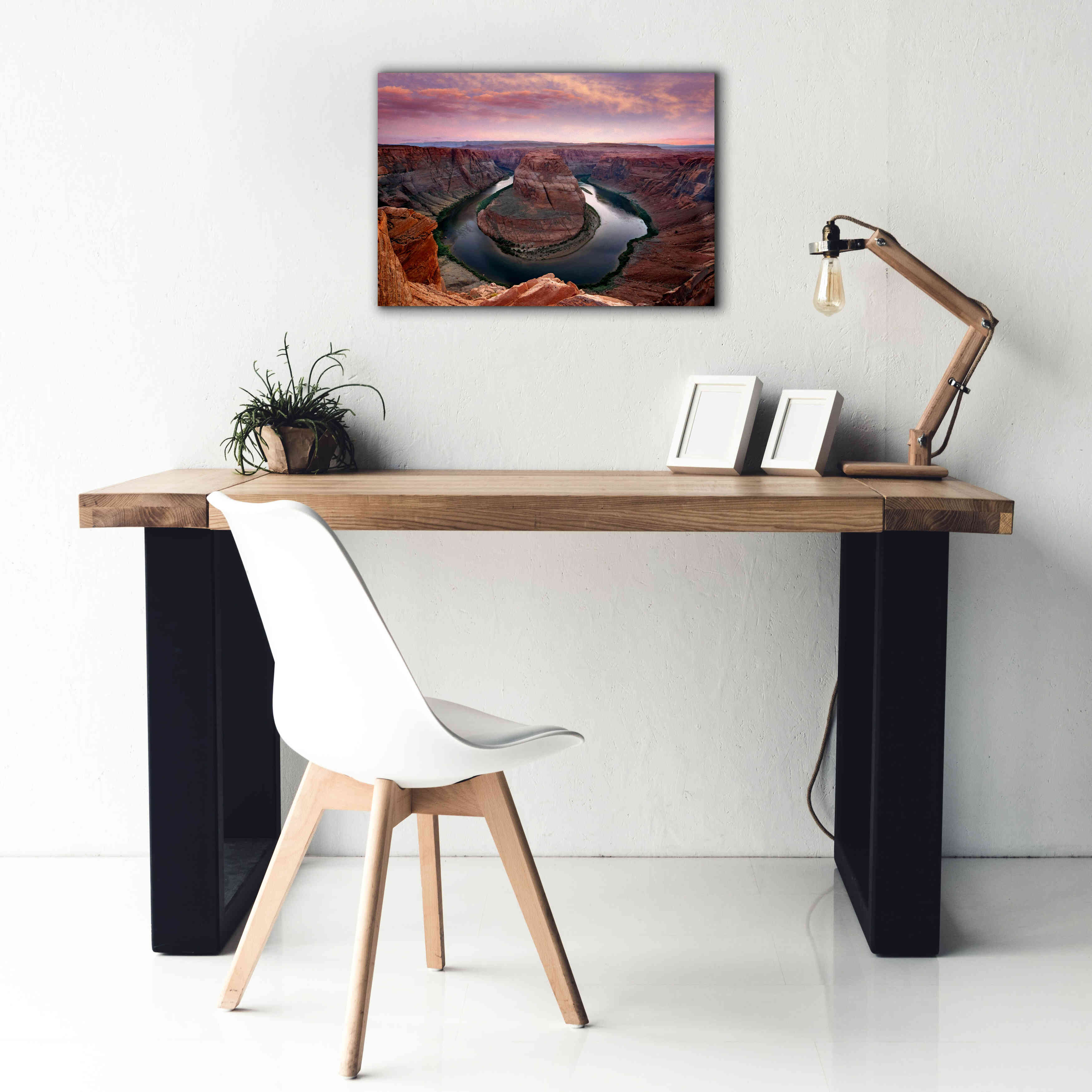 'Horseshoe Bend Dusk' by Mike Jones, Giclee Canvas Wall Art,26 x 18