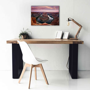 'Horseshoe Bend Dusk' by Mike Jones, Giclee Canvas Wall Art,26 x 18
