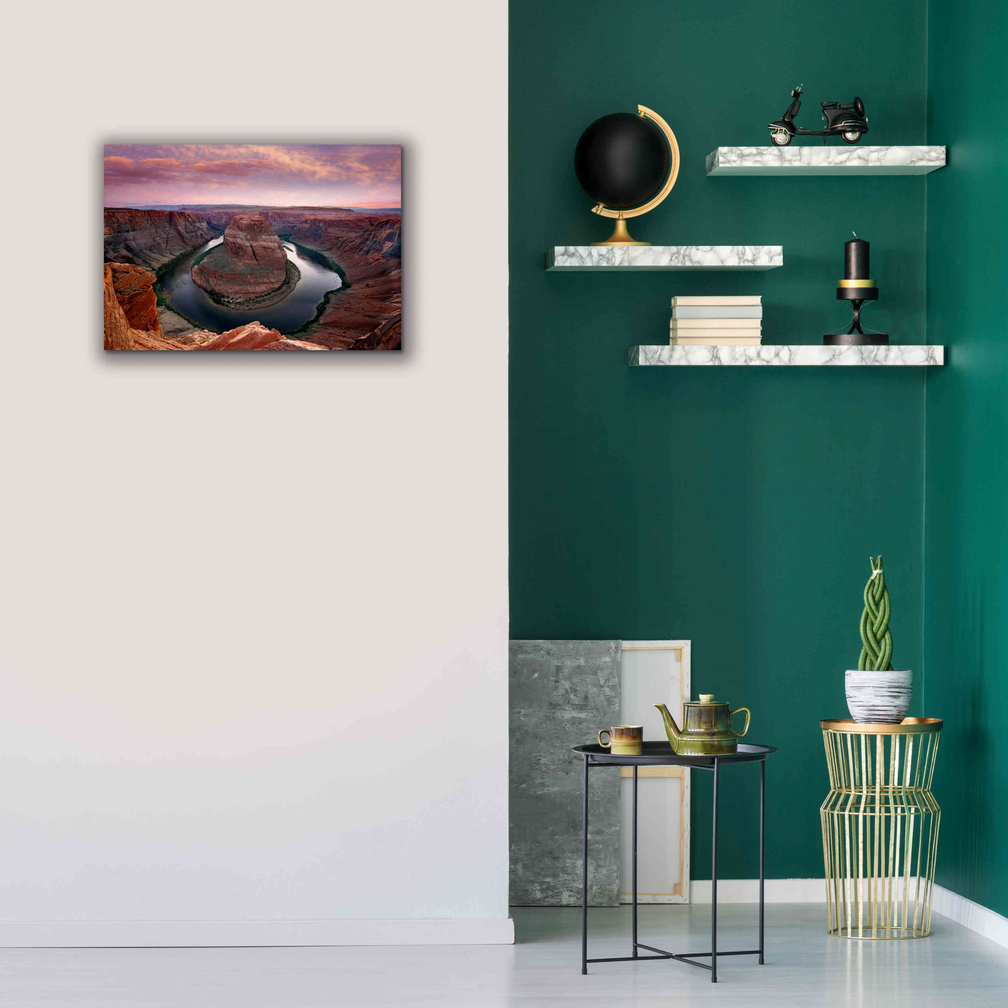 'Horseshoe Bend Dusk' by Mike Jones, Giclee Canvas Wall Art,26 x 18